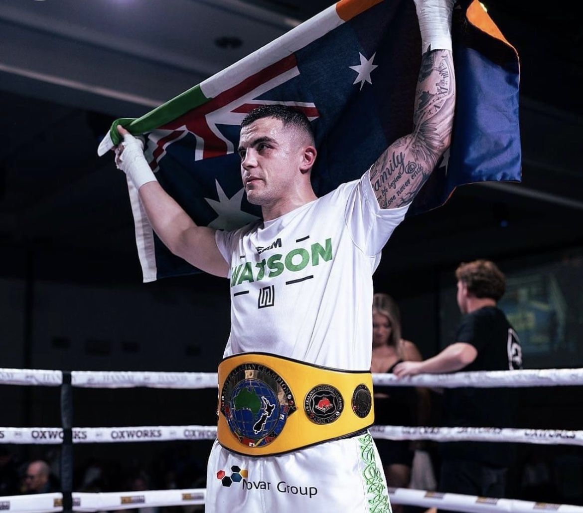 SUCCESS: Nathan Watson is the first ever Irish Australasian Middleweight Champion