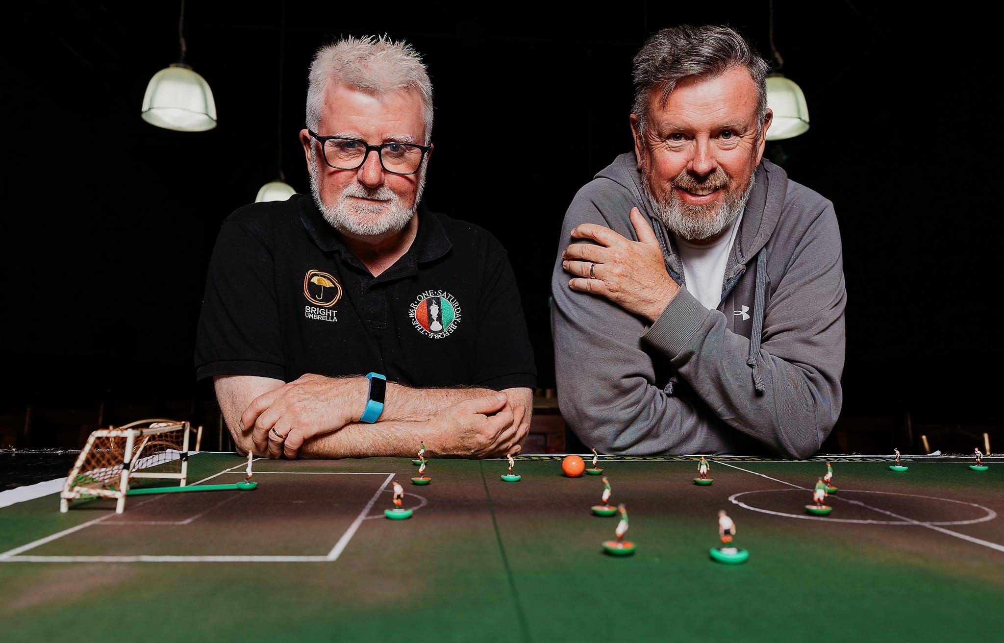 WRITERS: Trevor Gill from Bright Umbrella Drama Company and Glentoran historian Sam Robinson