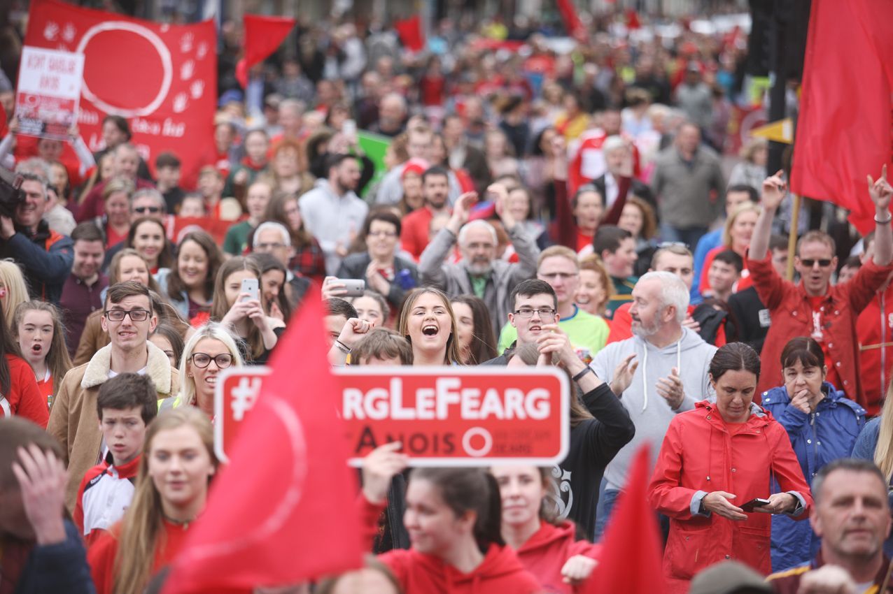 ON THE MARCH: Conradh na Gaeilge is set to celebrate 130 years at Belfast City Hall on Monday evening