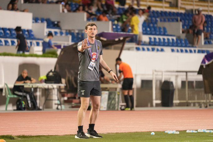 Colum Curtis on the sideline during Saturday\'s 7-0 win for his Kaya side against Loyola