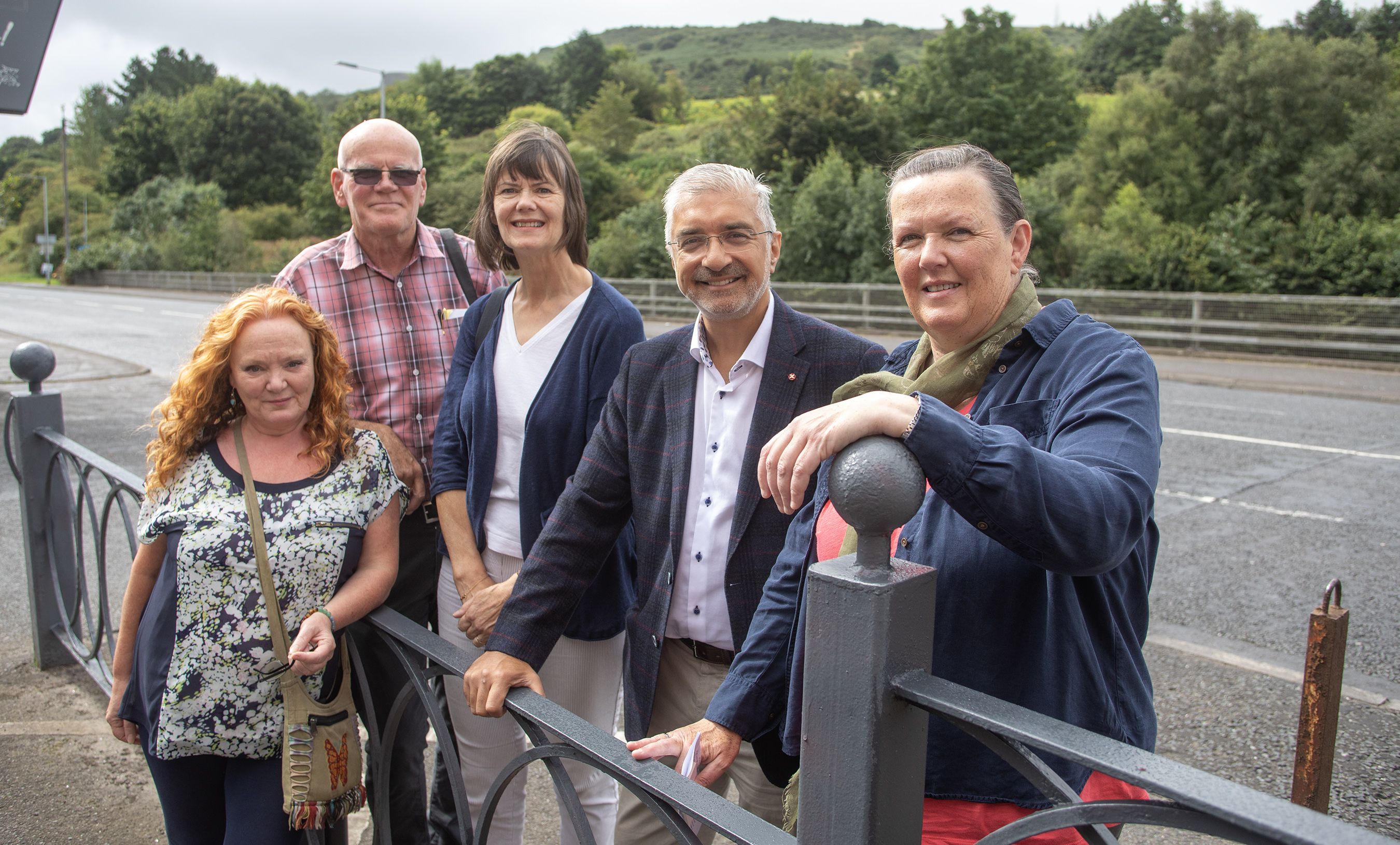 OUR STORY: Liz Hvattum, Michael McKernon, Celine Bradley, Mukesh Sharma and Bríd McKernon from Multimedia Heritage and the National Lottery Fund