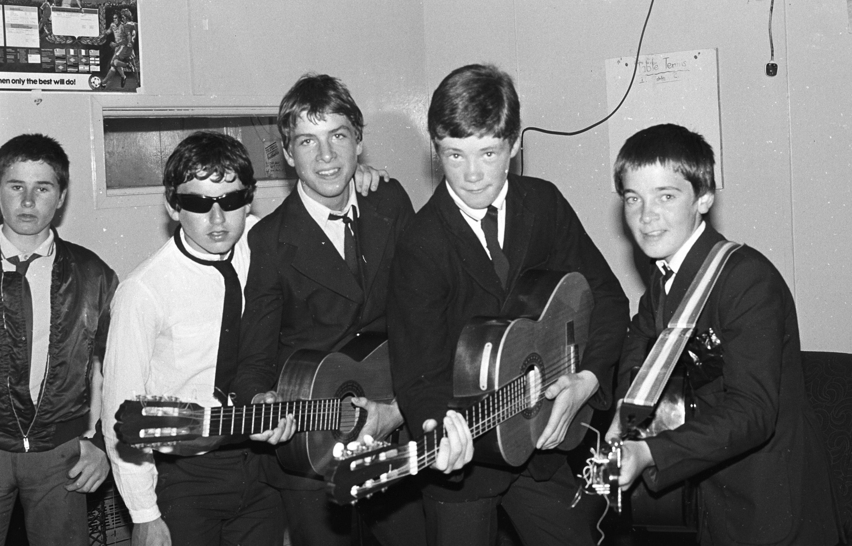 HEADING FOR THE CHARTS: Tuning up at Clonard Youth Club disco competition