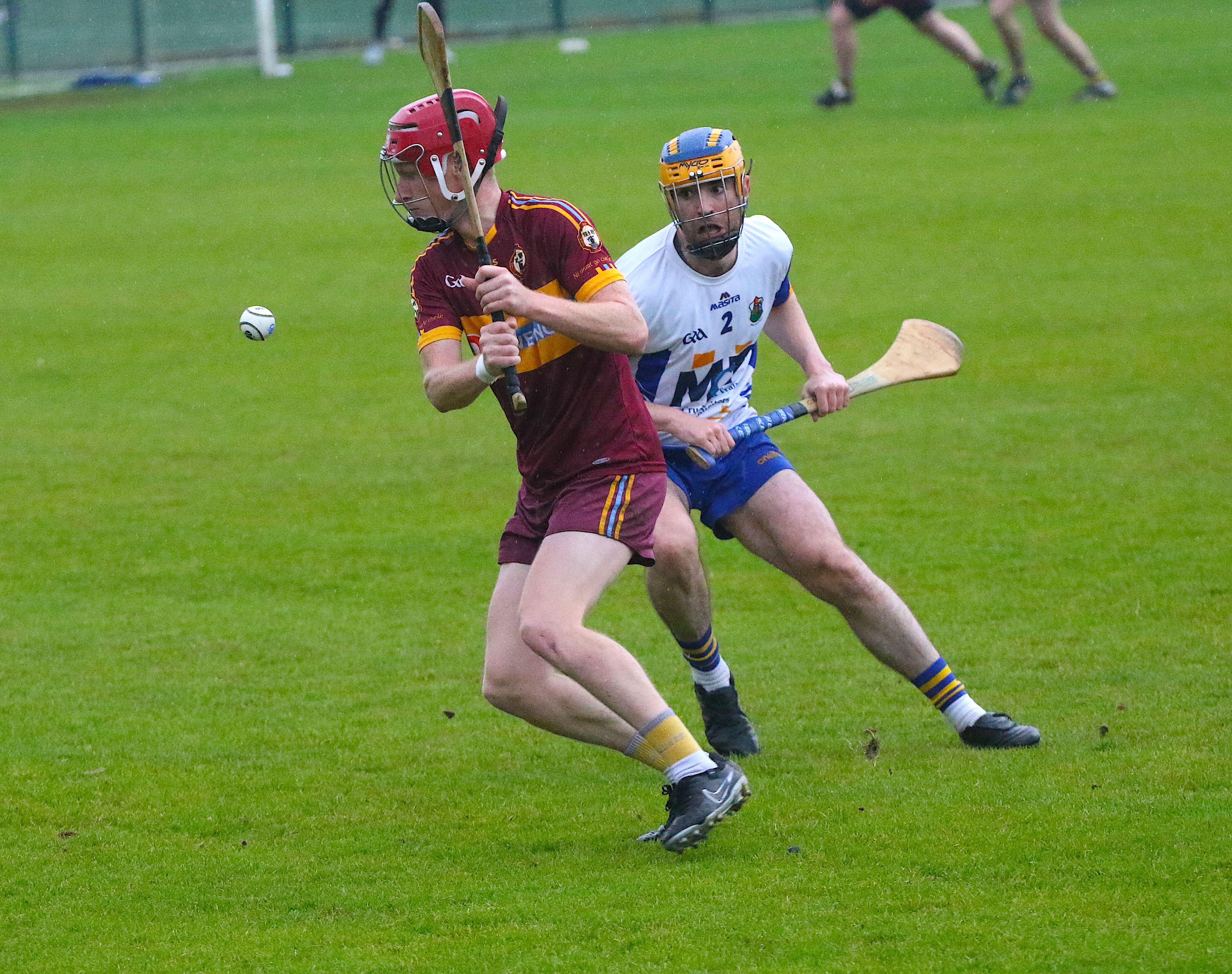 Man-of-the-match Desi McClean gets his shot away at Davitt Park on Friday evening 