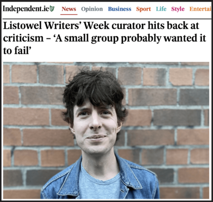 'Weird' media storm over my Listowel piece