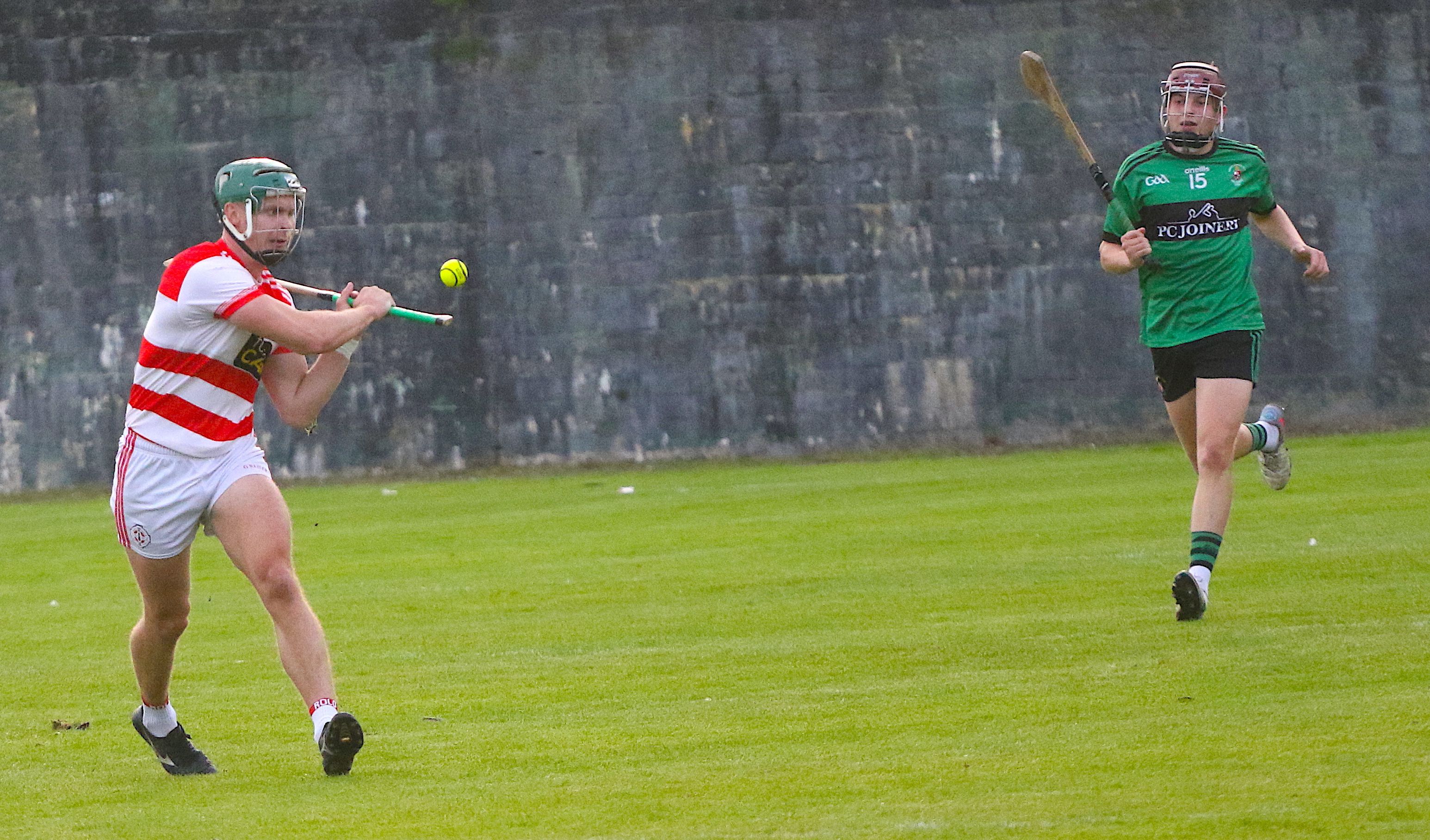 Match-winner Stephen Rooney plays the ball out of defence at the Bear Pit on Wednesday 