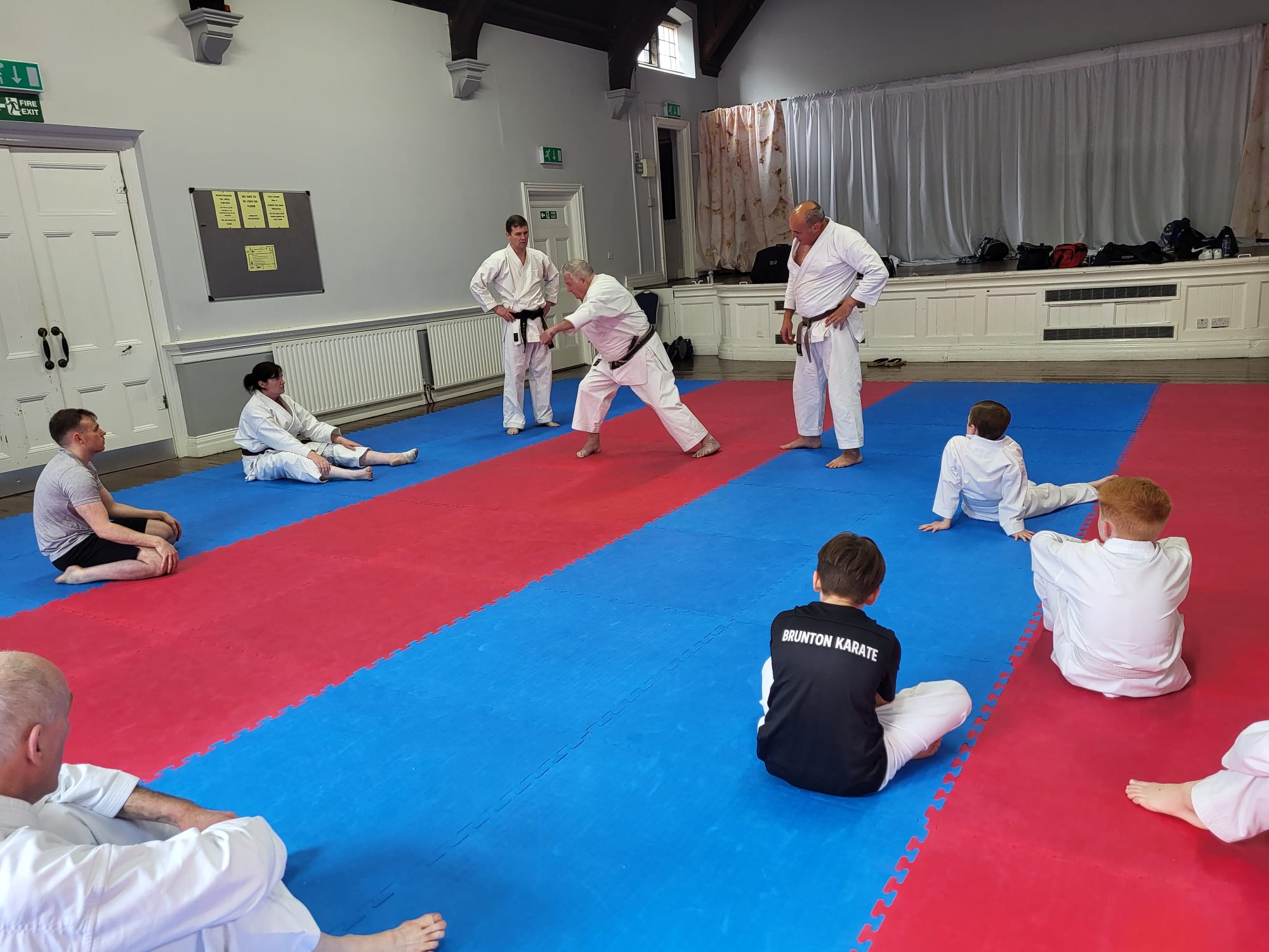 Oliver Brunton demonstrates a technique during a recent karate seminar.