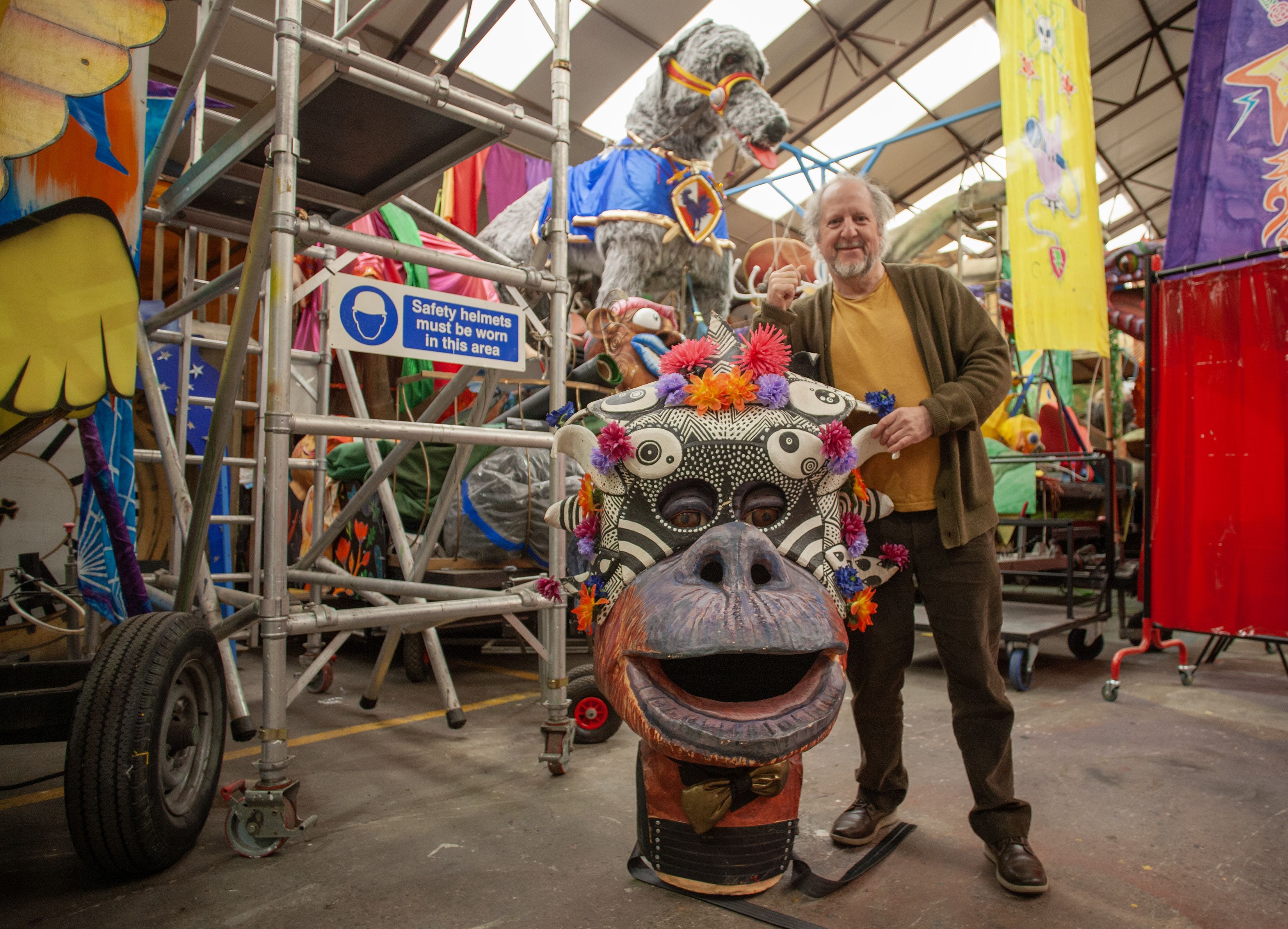 30 YEARS: David Boyd, founder of Beat Carnival with one of their famous carnival heads