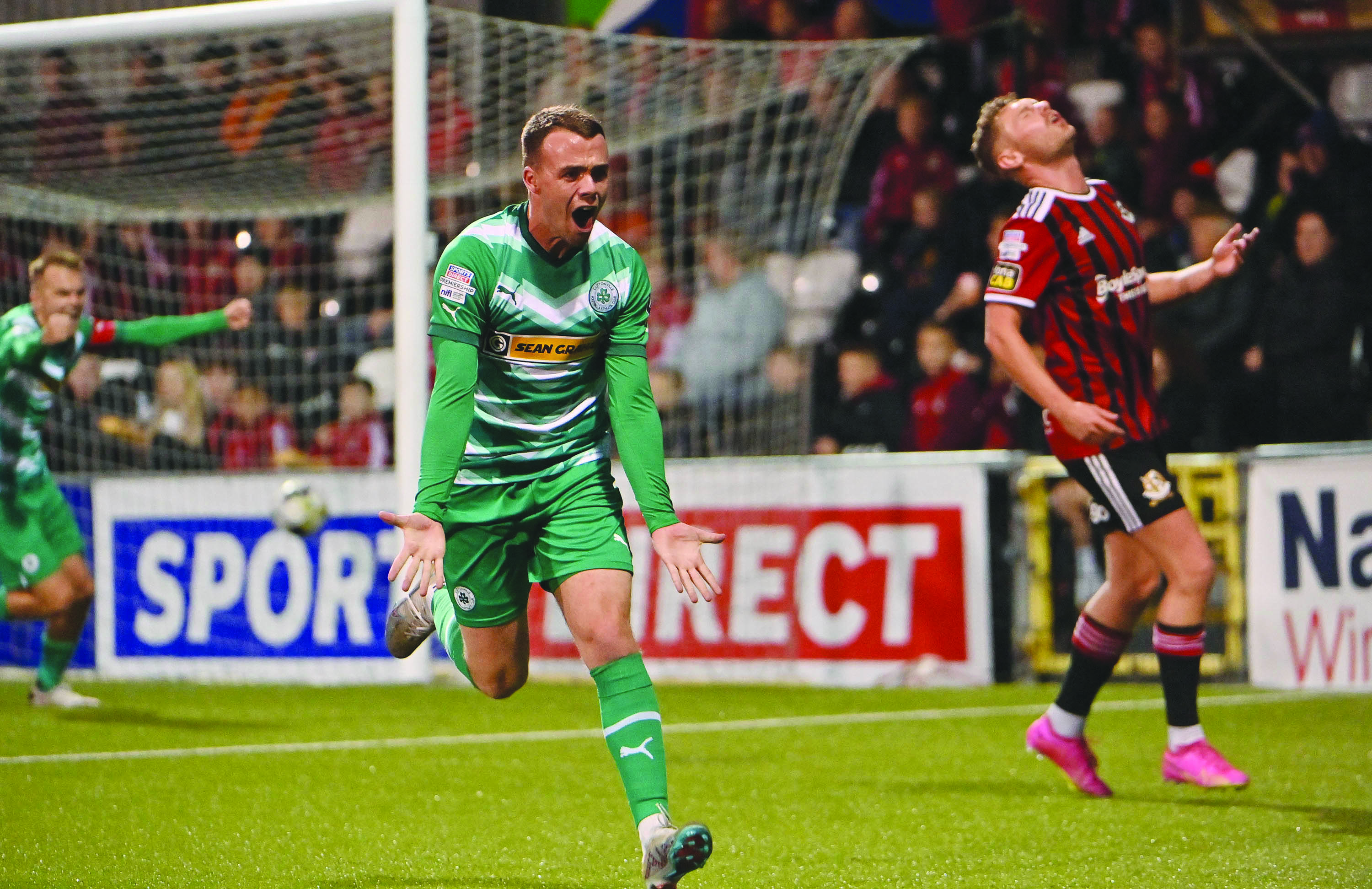 Cliftonville manager Jim Magilton hailed team coach Gerard Lyttle’s work on set-pieces that led to Cricky Gallagher’s opening goal in Monday’s North Belfast derby win