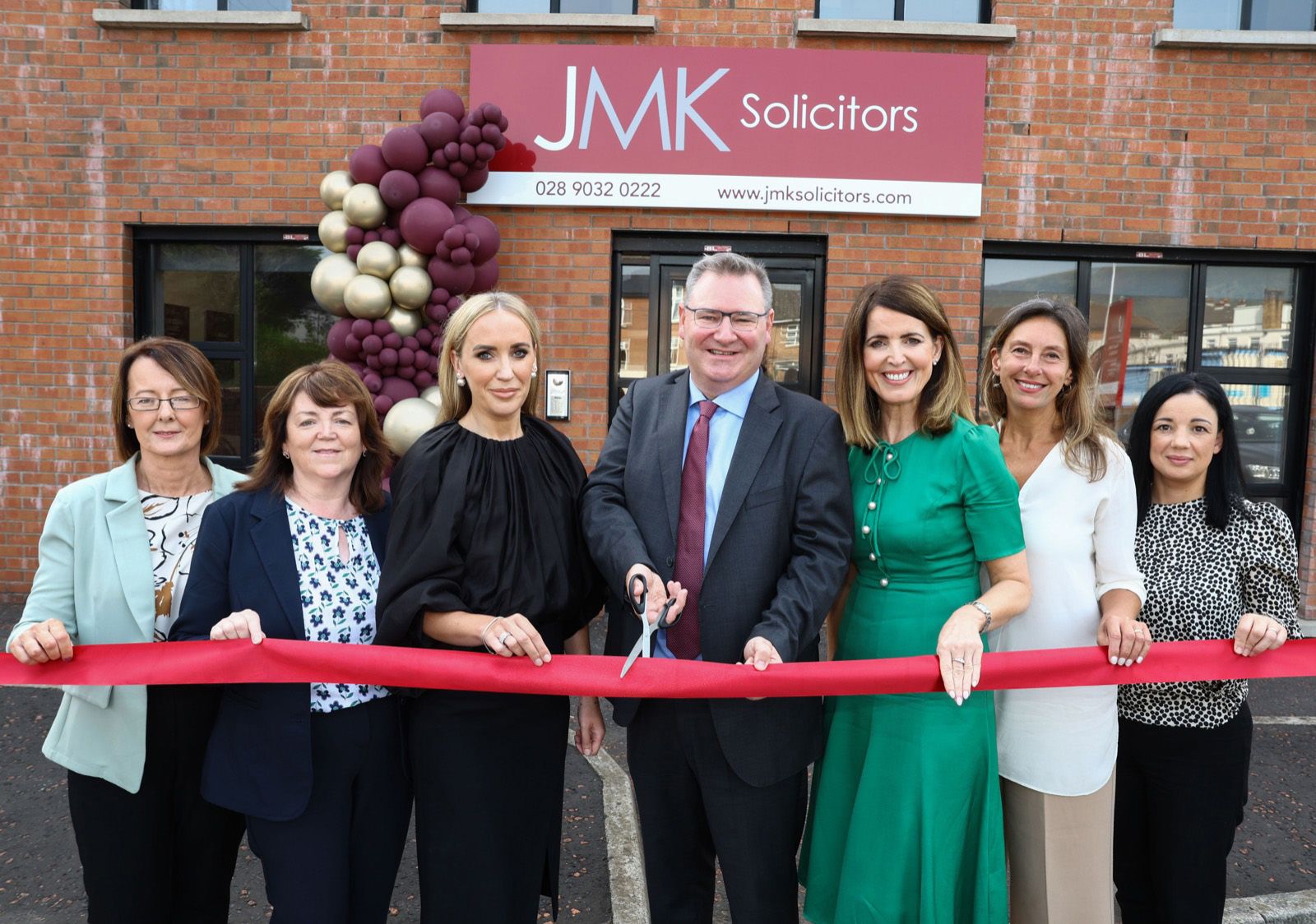 Catherine Shortt, Kathleen Hughes, Legal Services Director, Olivia Meehan, Chairman, Jonathan McKeown, Managing Director, Maurece Hutchinson and Vanessa Leeson and Deborah Floyd