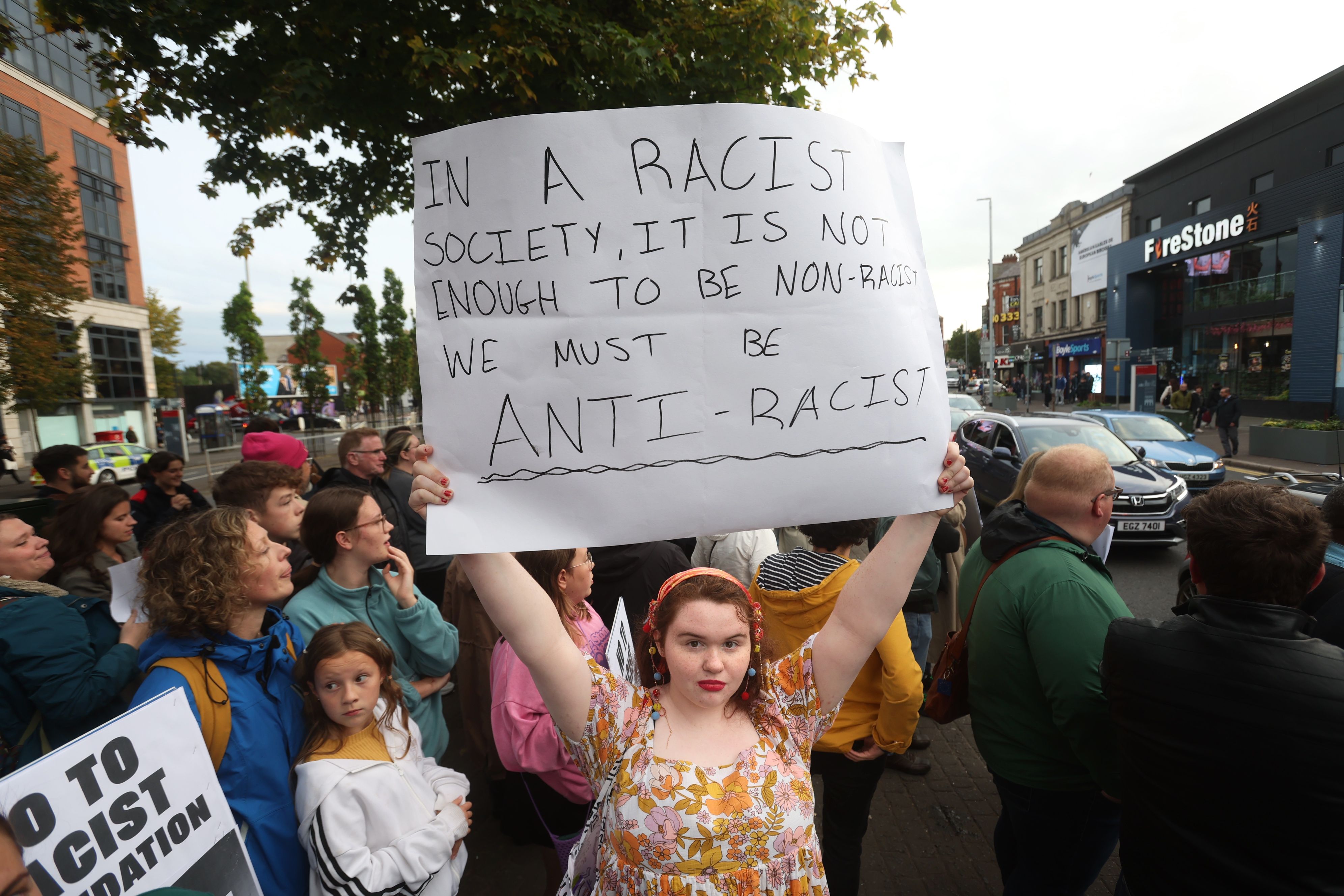 MESSAGE: The anti-rascism rally was organised by United Against Racism Belfast following a spate of recent attacks in South Belfast