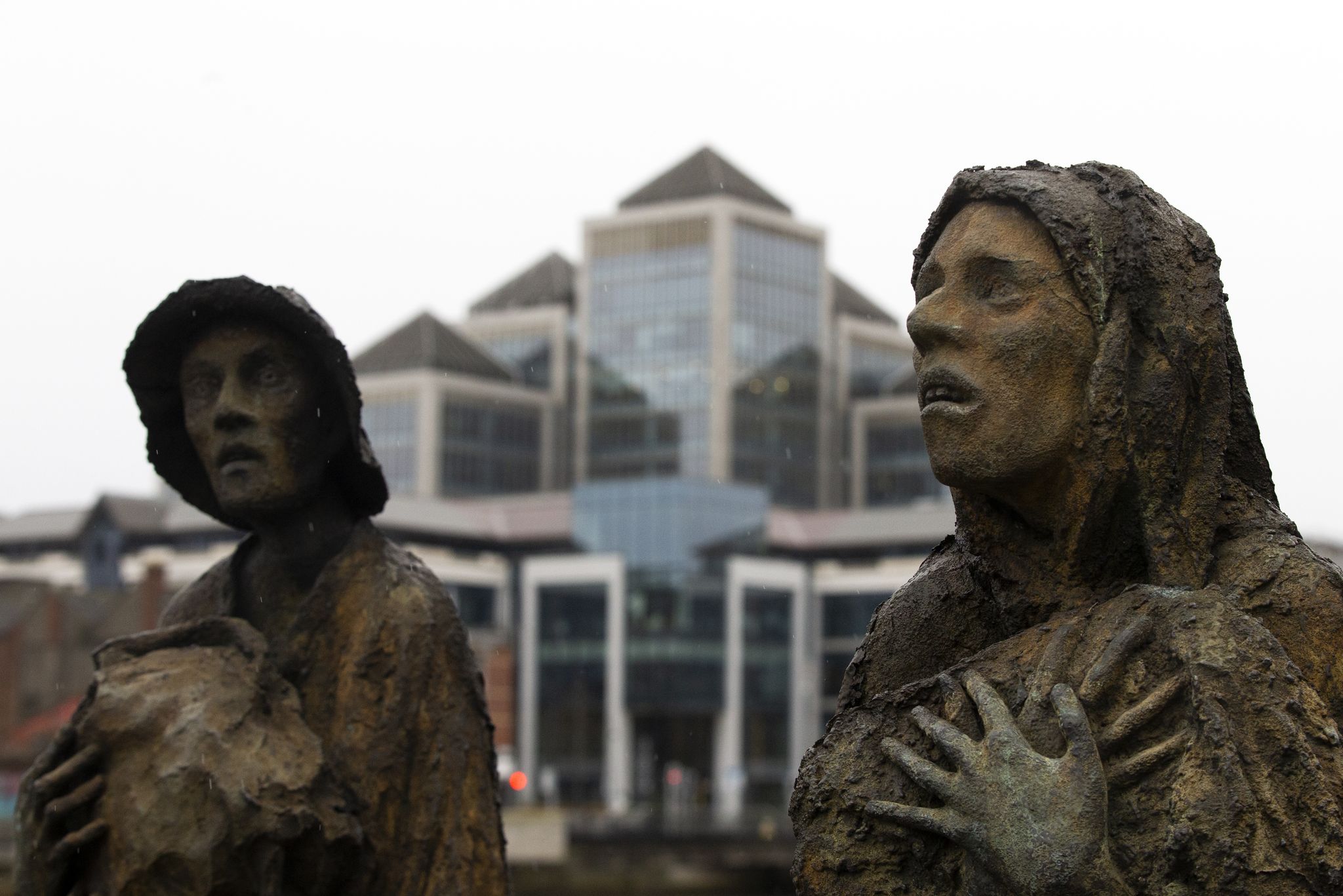 MEMORIAL: The Famine statues along the Quay in Dublin 