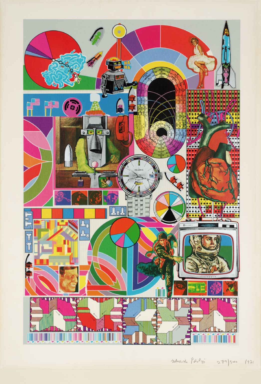 \'BASH\': Print by Eduardo Paolozzi, whose work is currently on view at the Ulster Museum