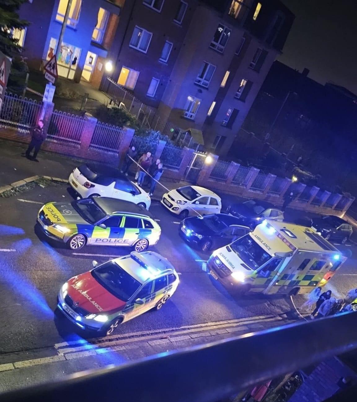 COLLISION: The scene on the Cliftonville Road on Wednesday night