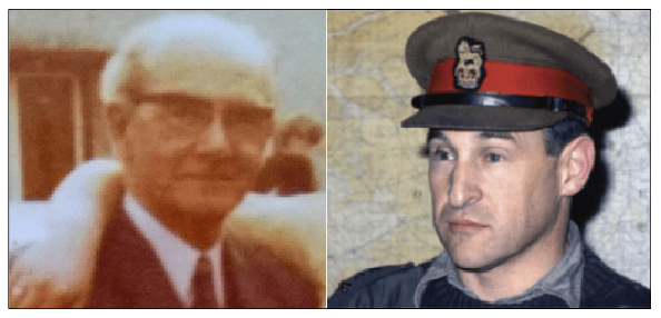 MURDERED: Patrick Heenan (left) was murdered by a UDA gang which targeted his work bus with a grenade. The gang was organised by \'counter-gang expert\' Gen. Frank Kitson (right) who died on 2 January