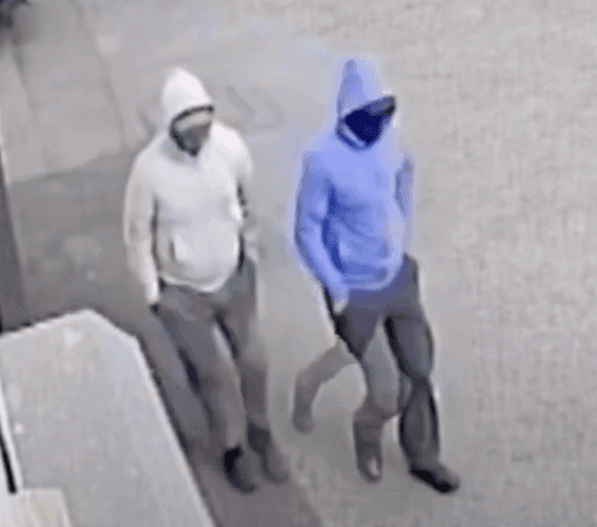 CAUGHT ON CAMERA: CCTV footage of two men being sought in connection with the murder of Sean Fox in October 2022 at the Donegal Celtic Social Club