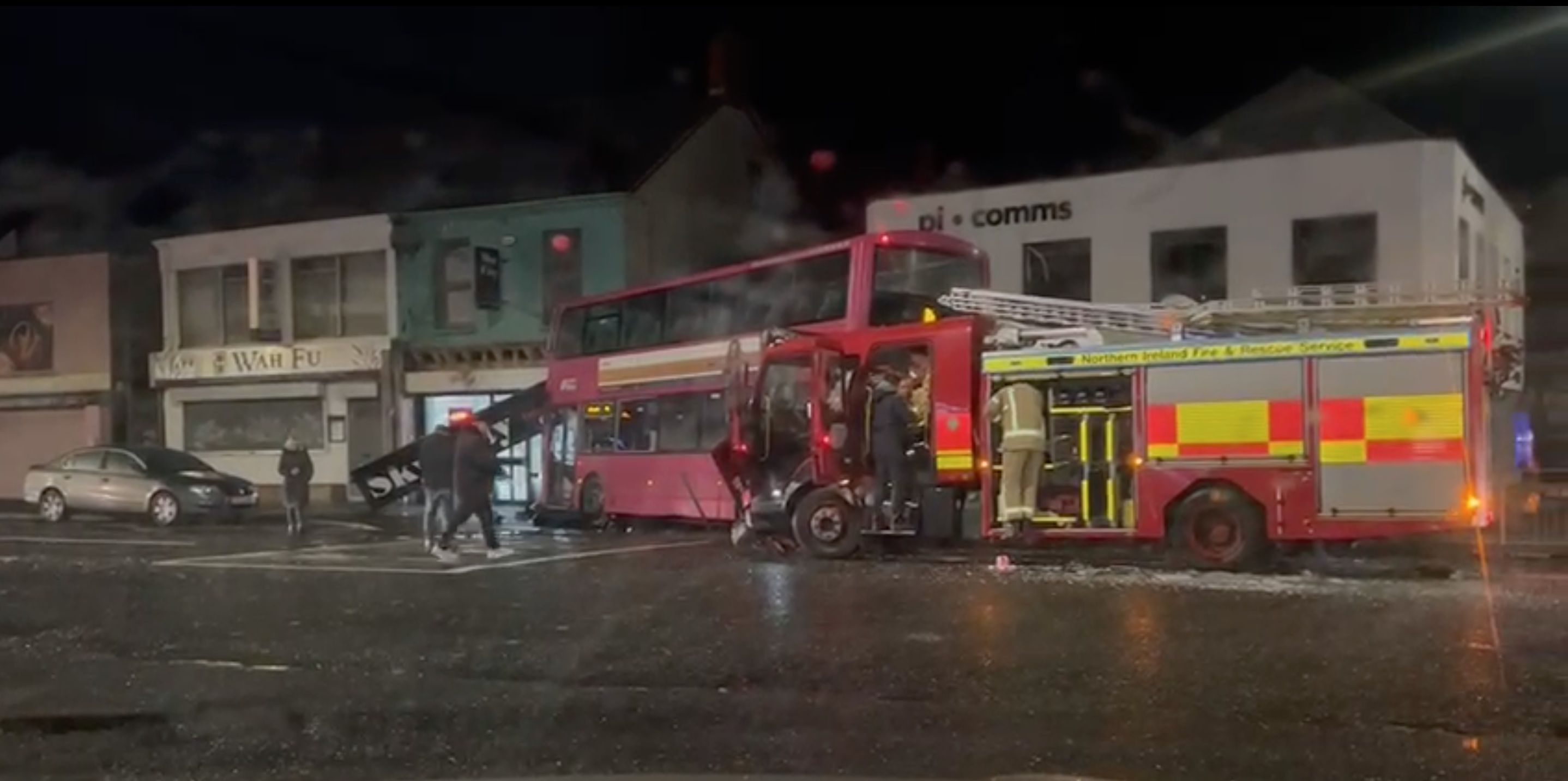 COLLISION: The incident happened at Finaghy crossroads on Tuesday night