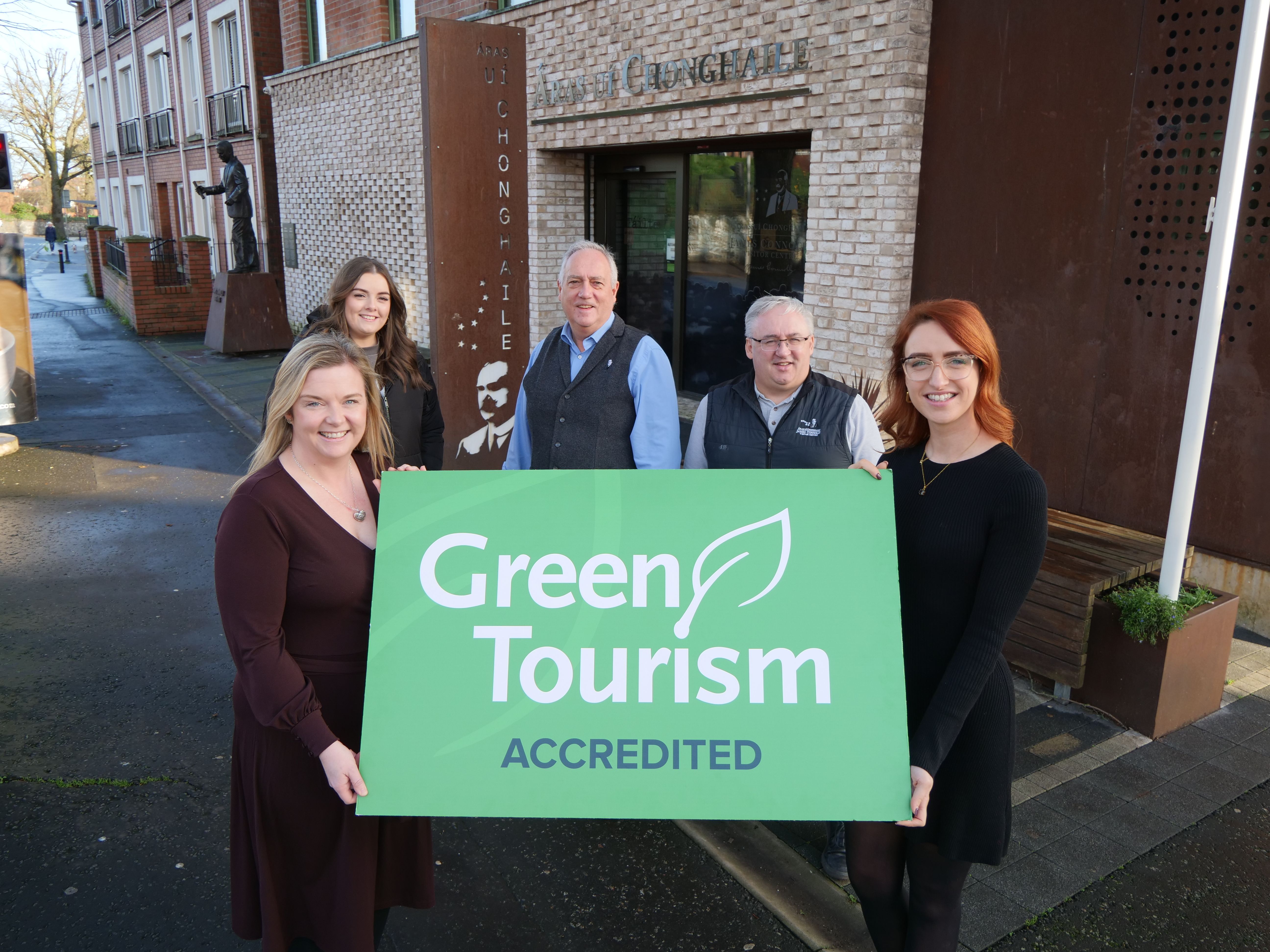 MAITH SIBH: The team at Áras Uí Chonghaile with their Green Tourism Award