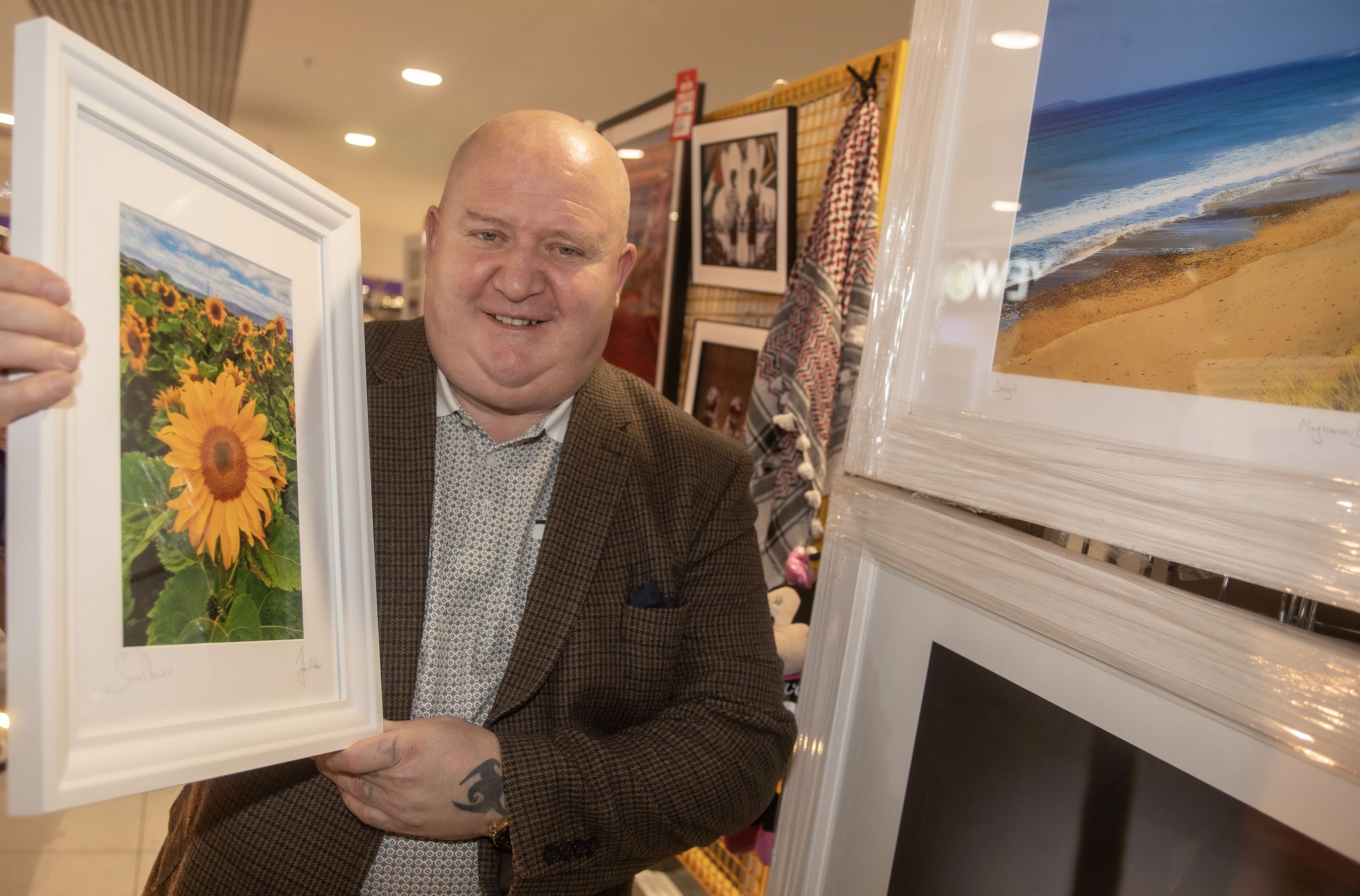 LOOKING TO THE FUTURE: John Mallon at his stall in the Kennedy Centre