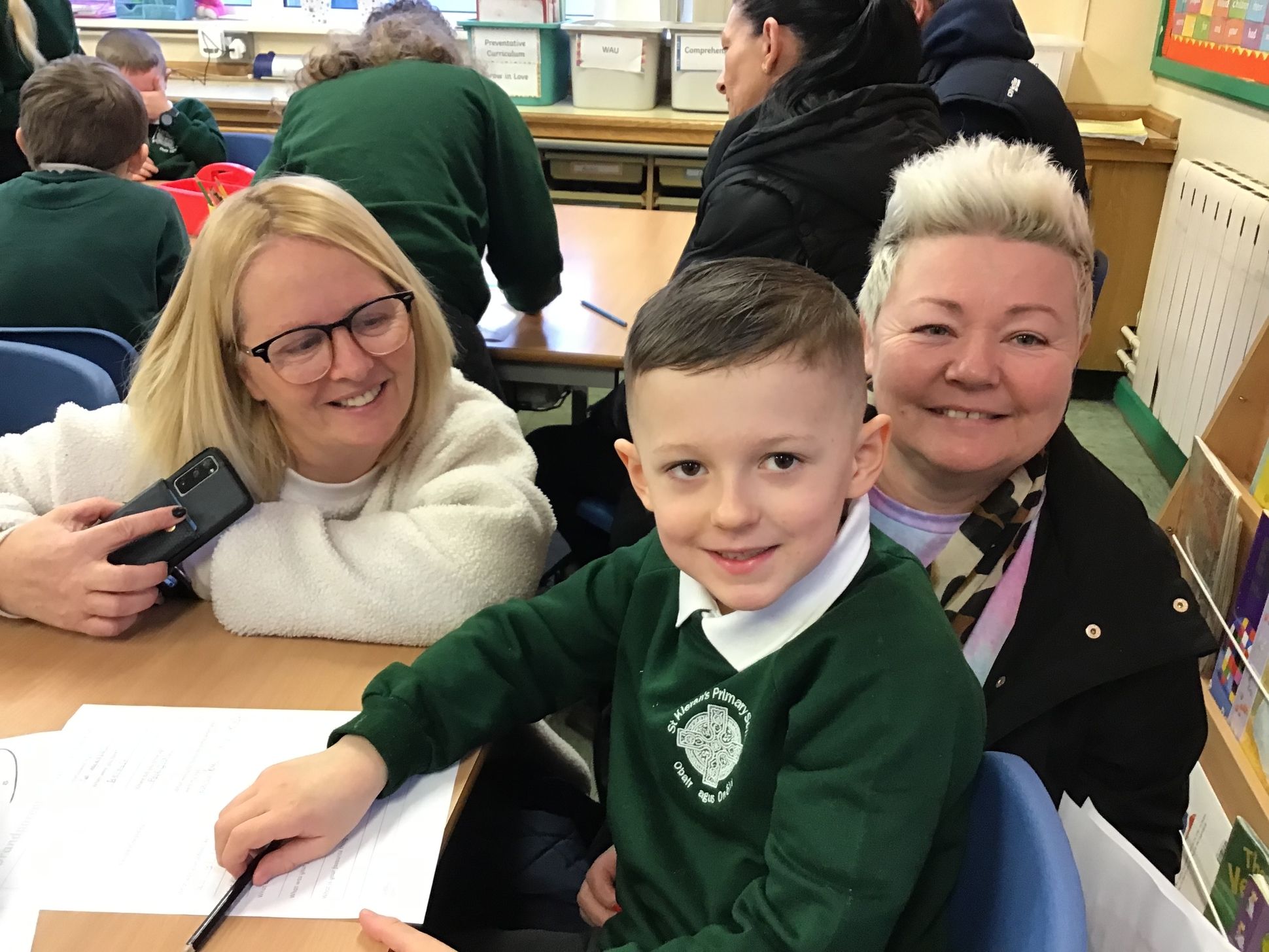 Cathal with his grannies 