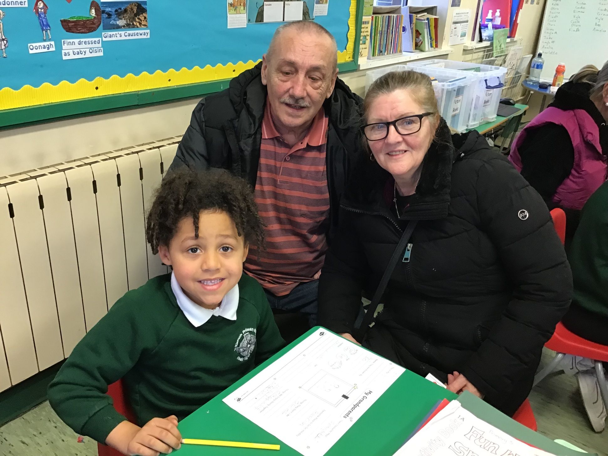 Isaiah with his grandparents