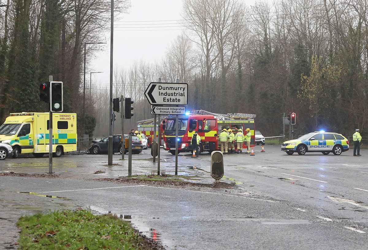 ACCIDENT BLACKSPOT: The McKinstry Road/Derriaghy Road/Cutts junction in Dunmurry