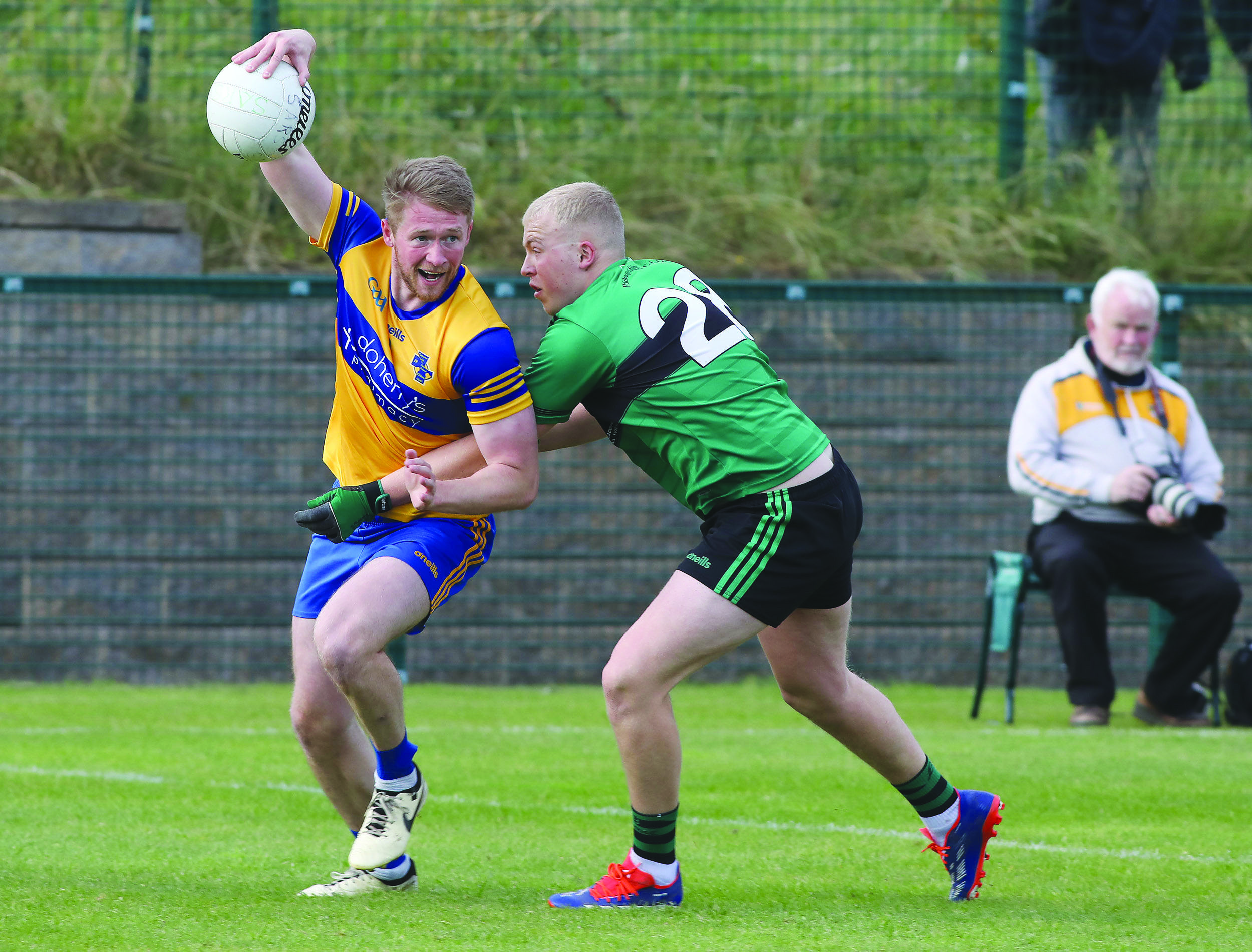 St Teresa’s edged out Sarsfield’s in the last four as their bid for a first Antrim Intermediate football crown since 2013 remained on course