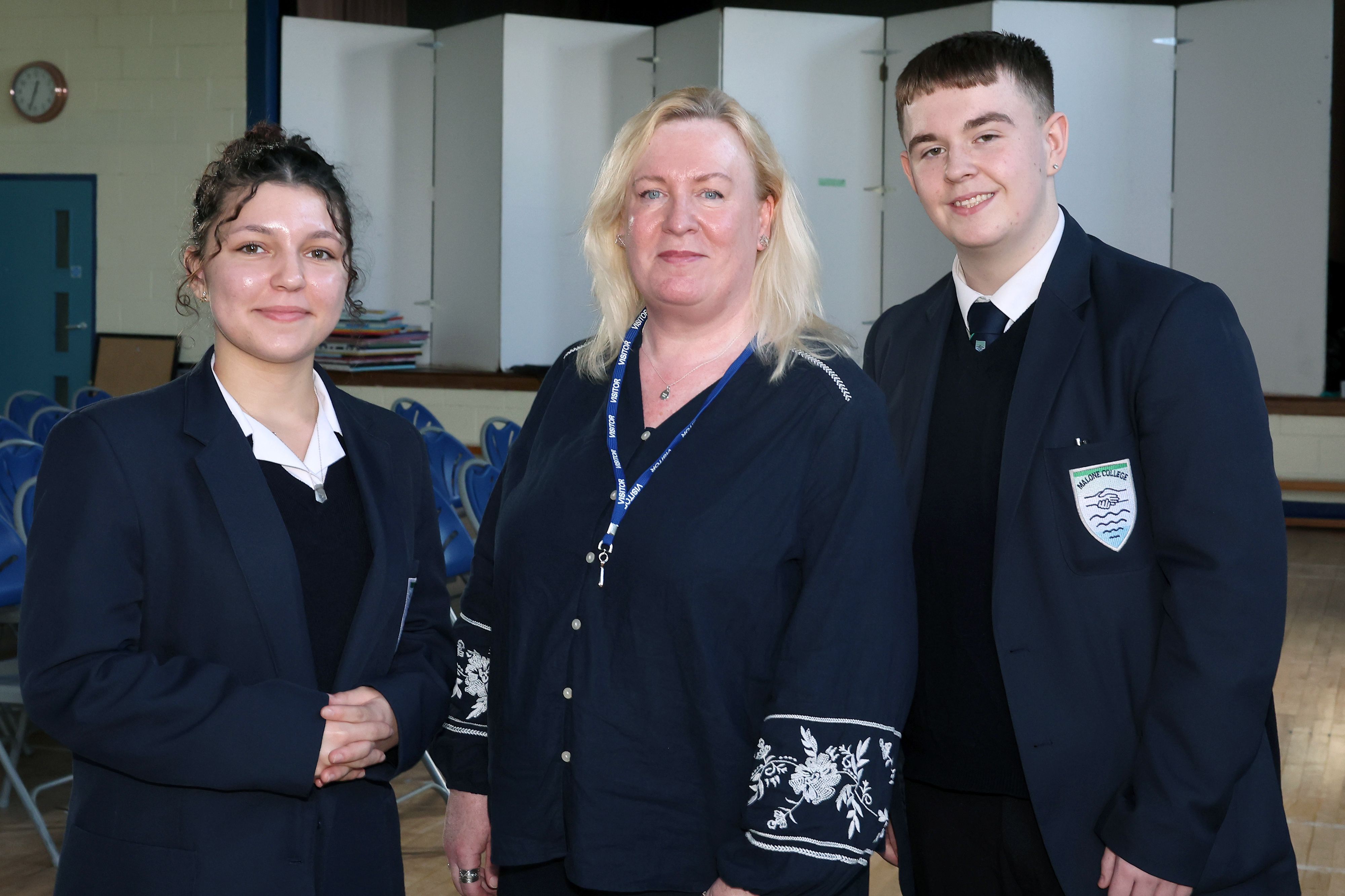 INSPIRATION: Christine Murphy meeting pupils from the school