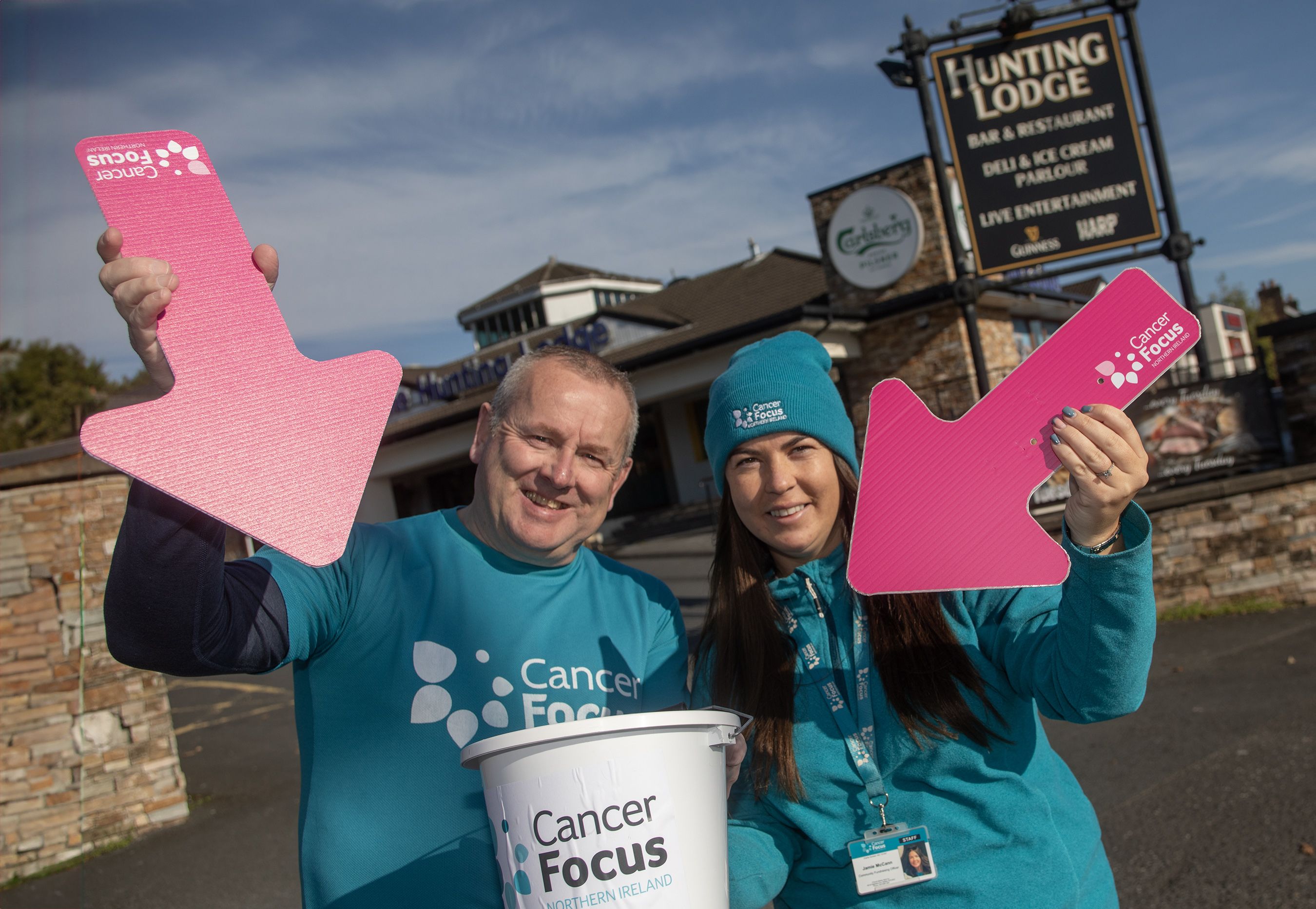 SUPPORT: Martin Fegan with Jamie McCann from Cancer Focus NI 