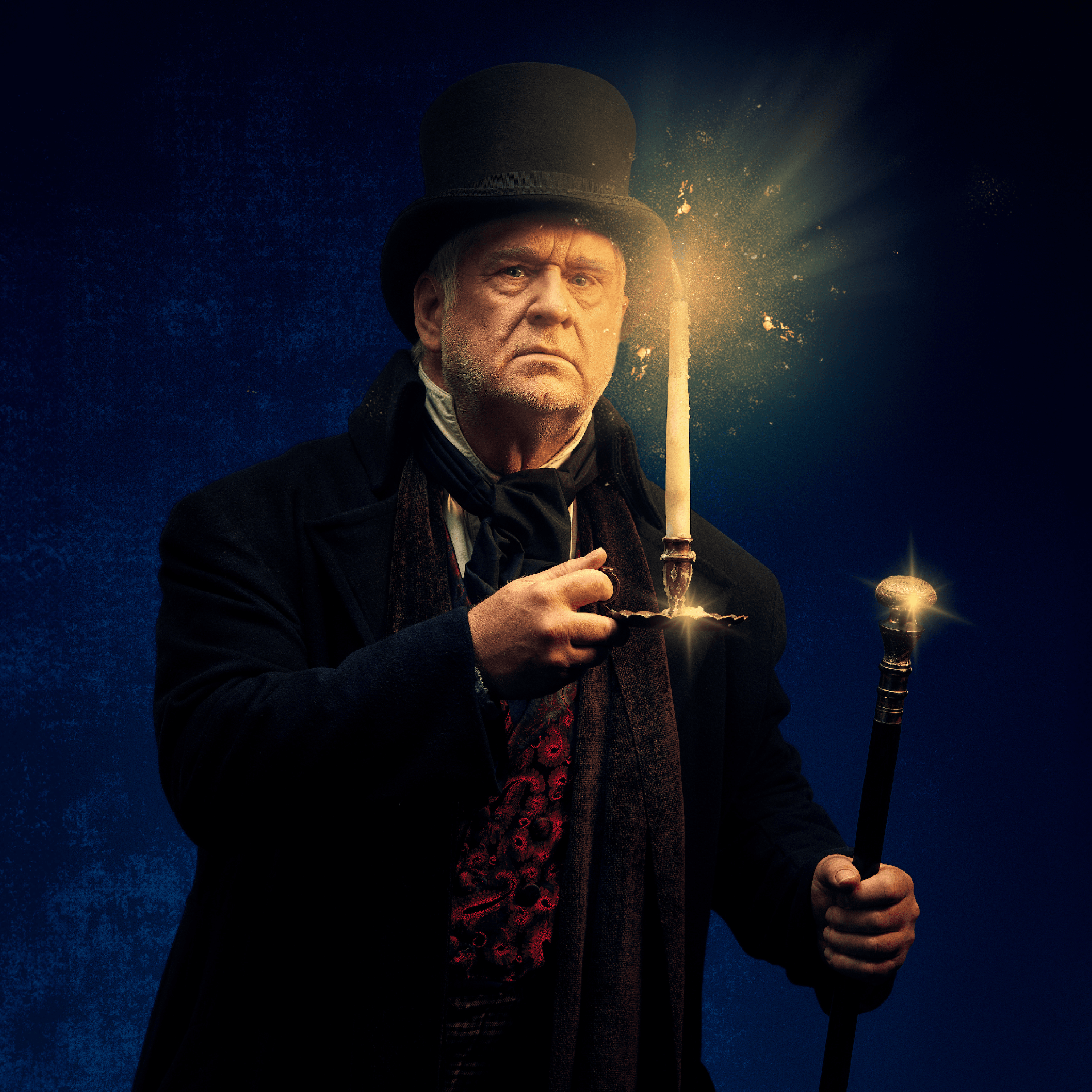 LIGHTING A CANDLE: Dan Gordon as Scrooge