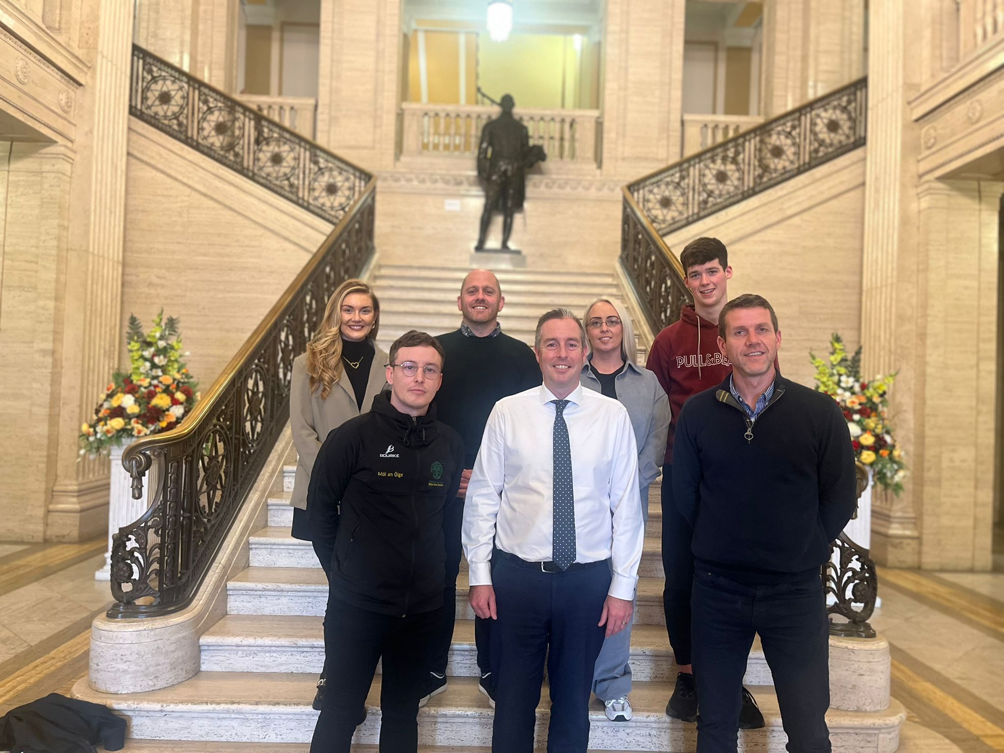 MEETING: Fóram na nÓg members with Minister Paul Givan at Stormont