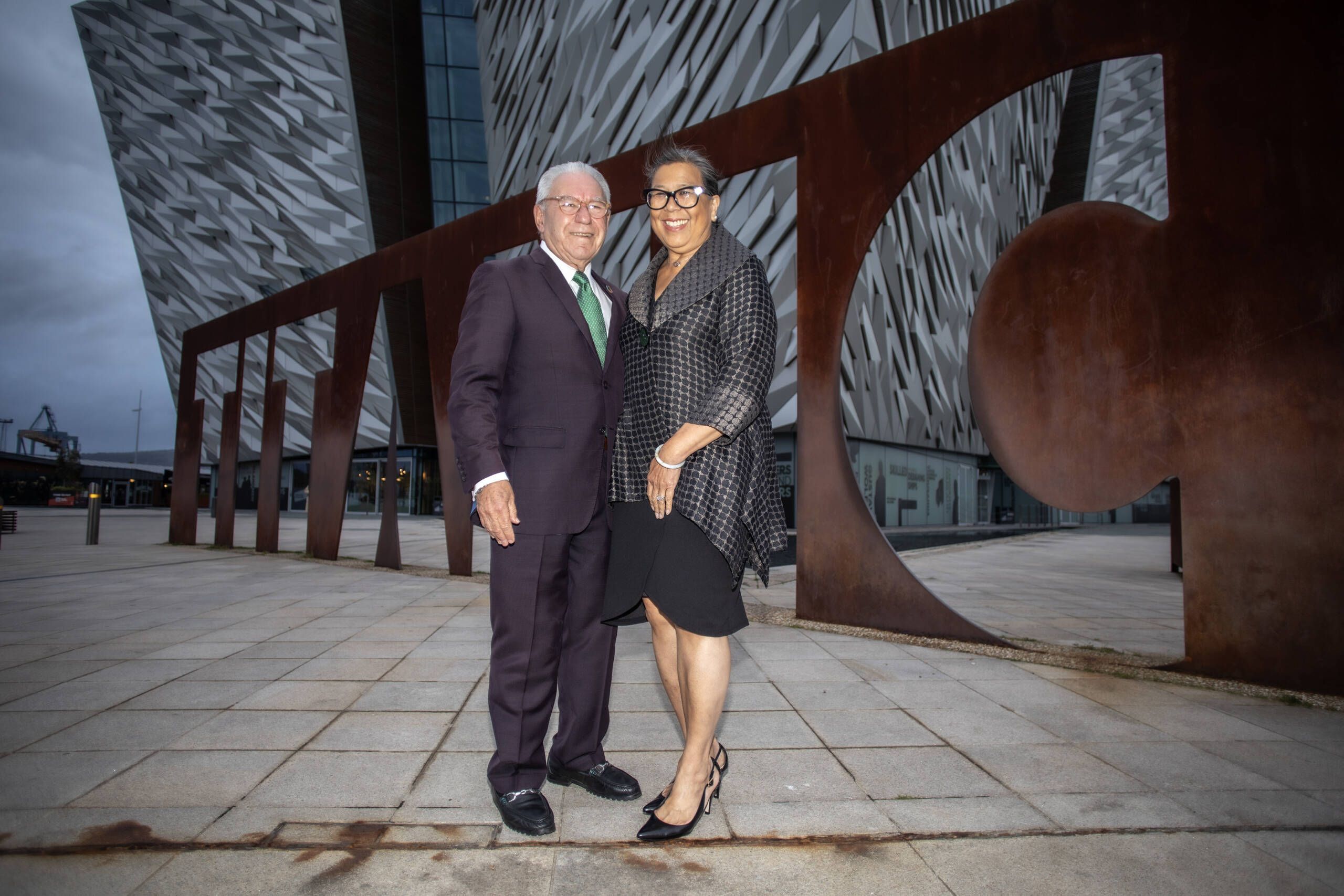 FRIENDS OF BELFAST: Betty Yee, former Controller of California was honoured with the Spirit of the Diaspora Award at the 2023 Homecoming. She is pictured with her husband Rabbi Steven Jacobs