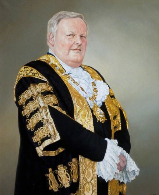 PORTRAIT DAMAGED: Former DUP Lord Mayor Wallace Browne