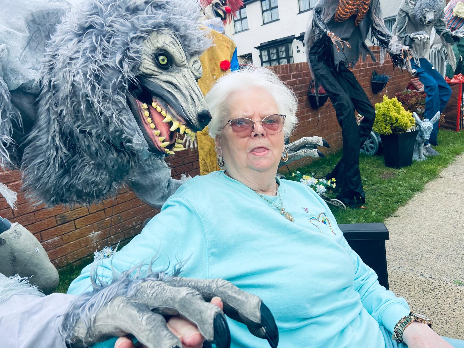 GOOD CAUSE: Philomena McCloskey in her spooky Halloween garden where she is raising funds for Pretty n Pink