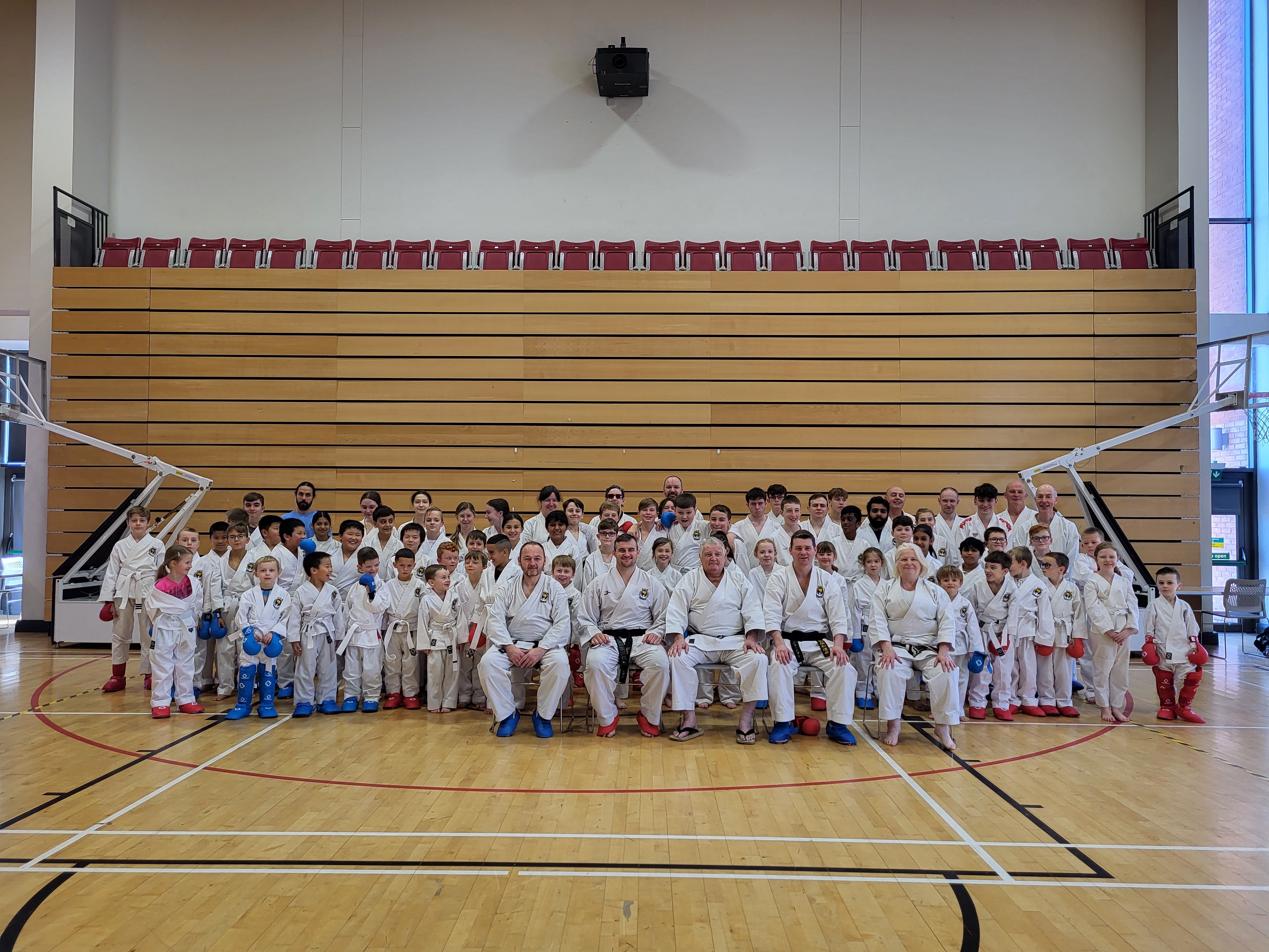 Students of karate all over the north attending a fighting technique seminar led by Irish karate ace Oliver Brunton