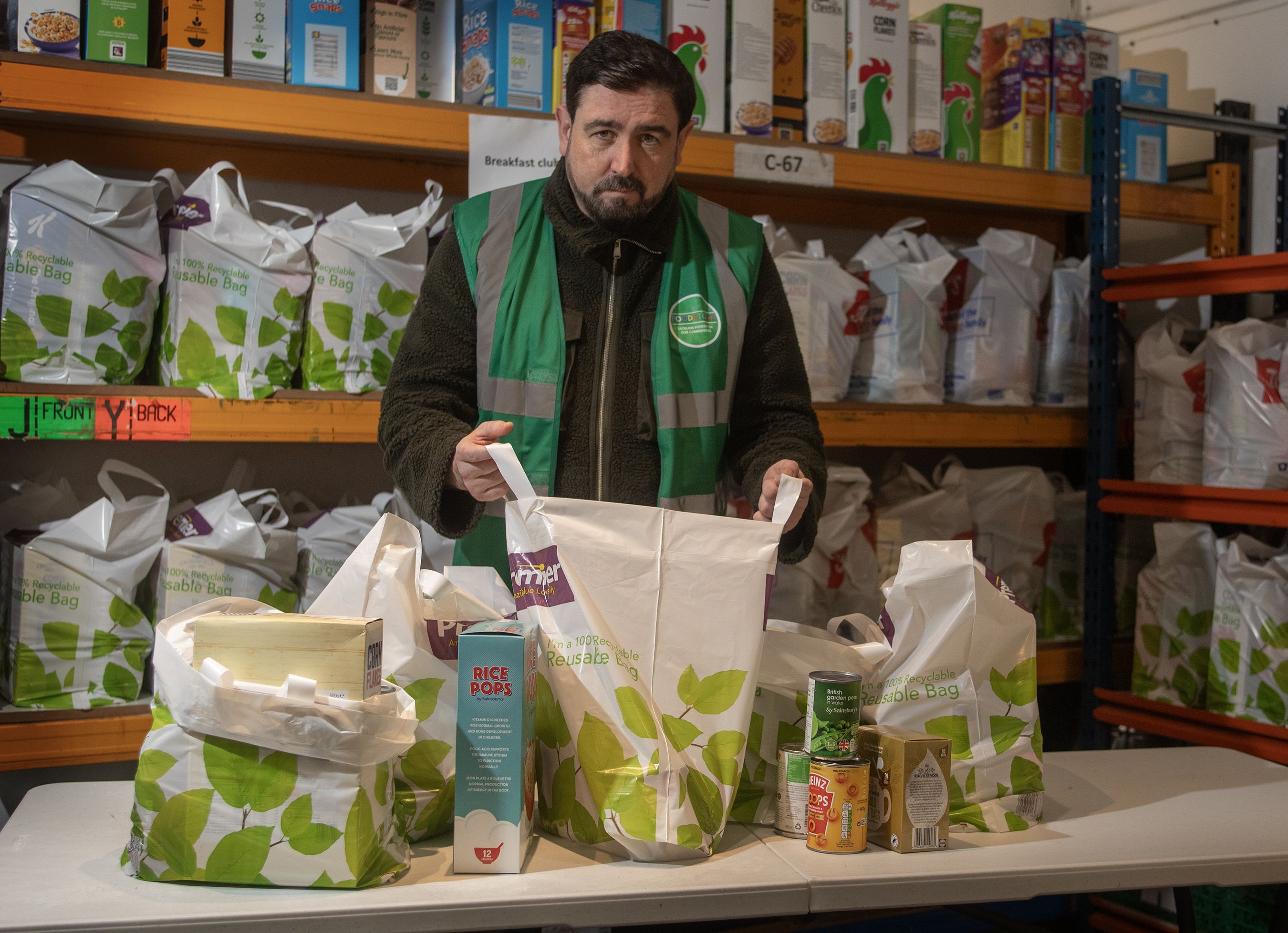 CRISIS: Paul Doherty fears that the demand on the food bank will be unsustainable in the long run