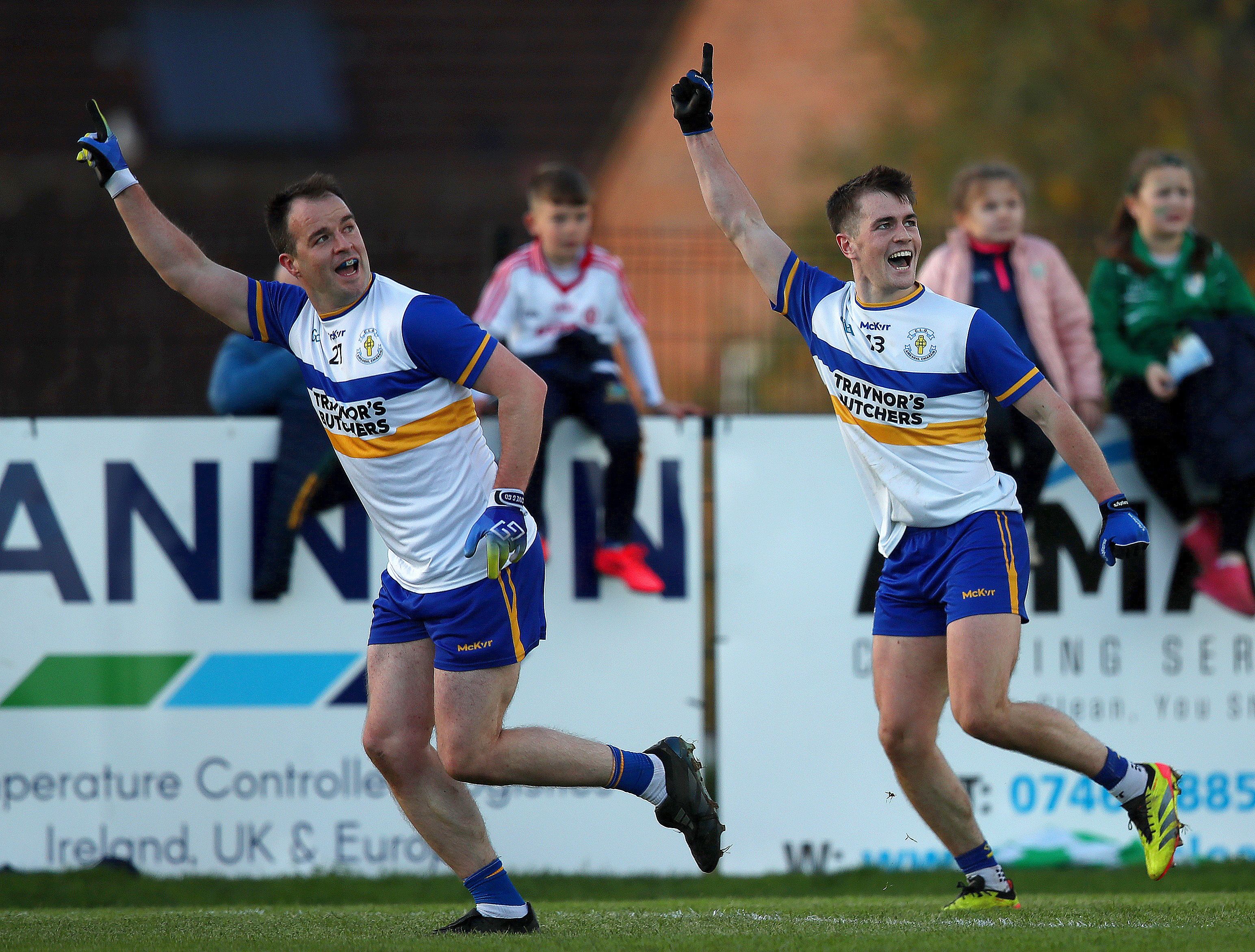 Dermot Morrow salutes a Ruairi Canavan score on Sunday