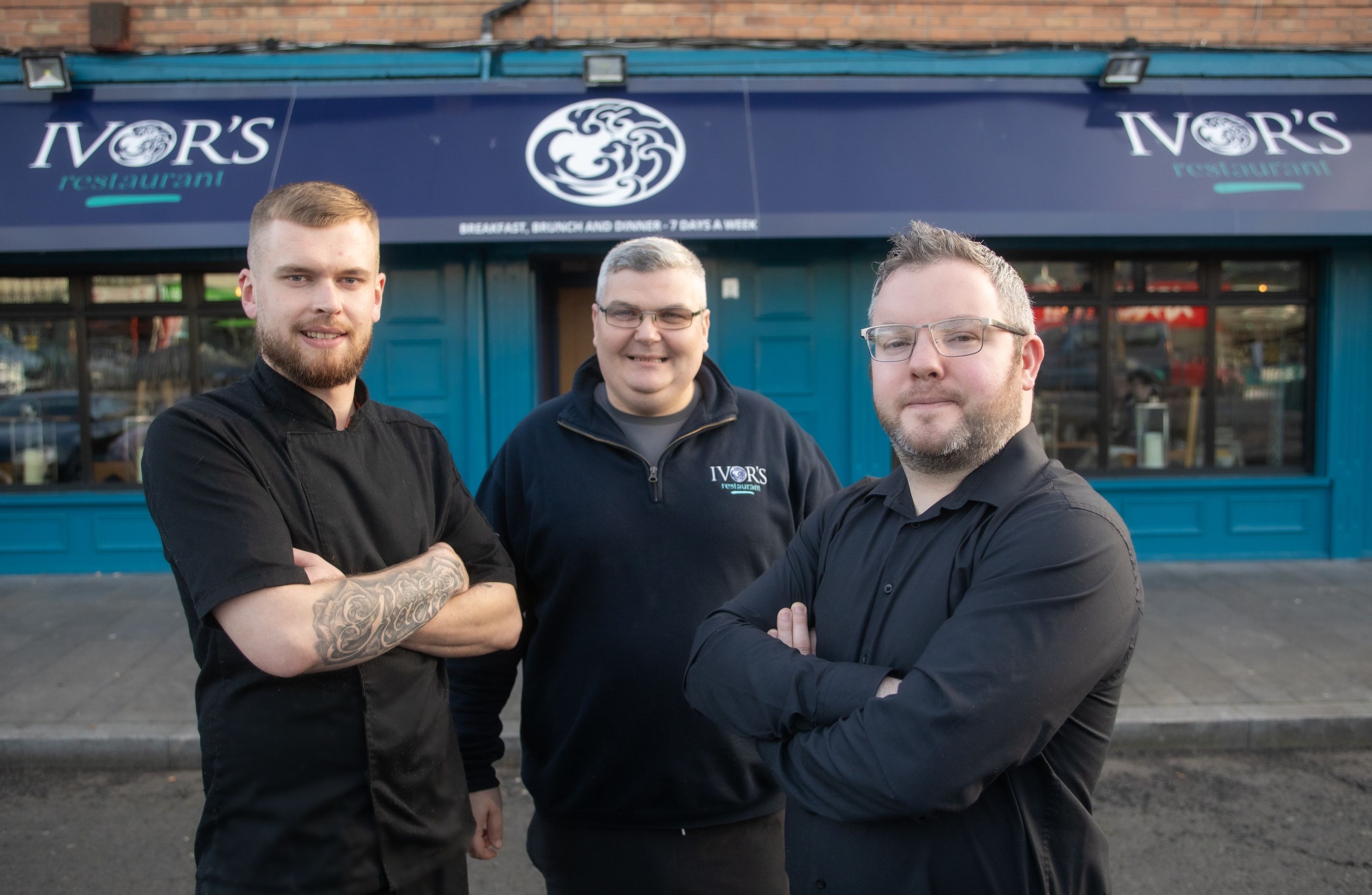 RESTAURANT: Chef Mark Fox alongside Ivor\'s Barry McCooey and Seán Roberts 