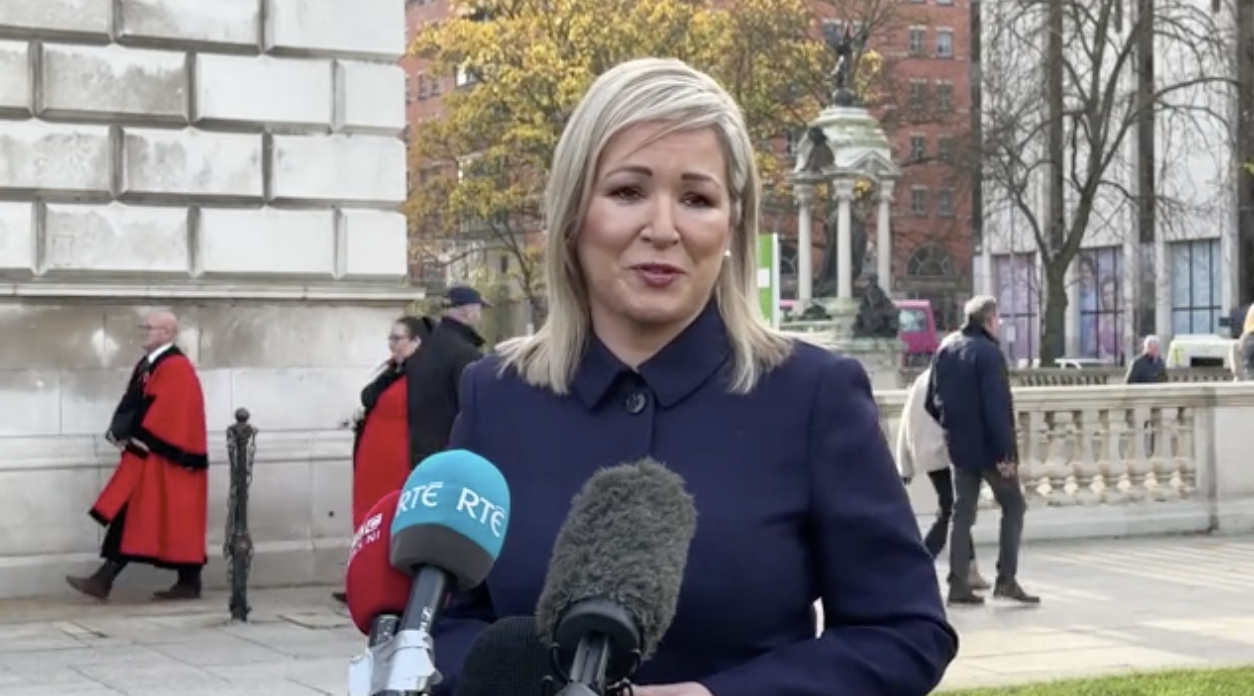 RESPECT: Michelle O\'Neill at the Cenotaph in Belfast 