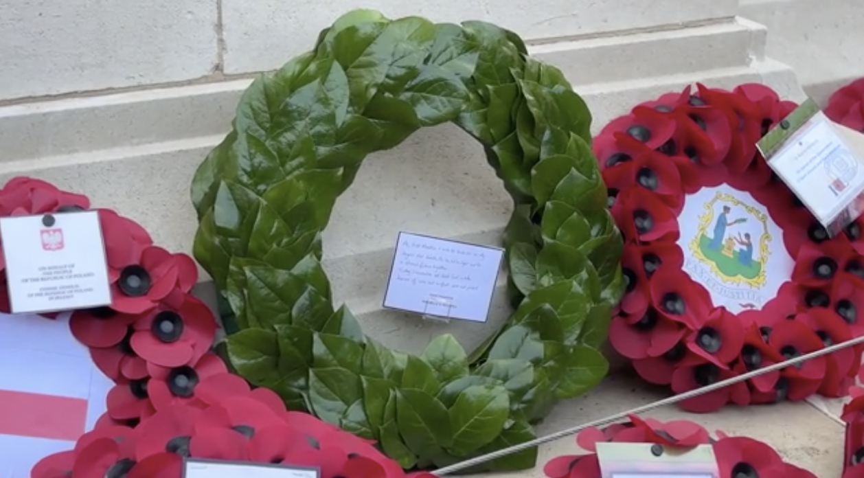 OUTREACH: First Minister Michelle O\'Neill laid a laurel wreath at the Cenotaph on Remembrance Sunday