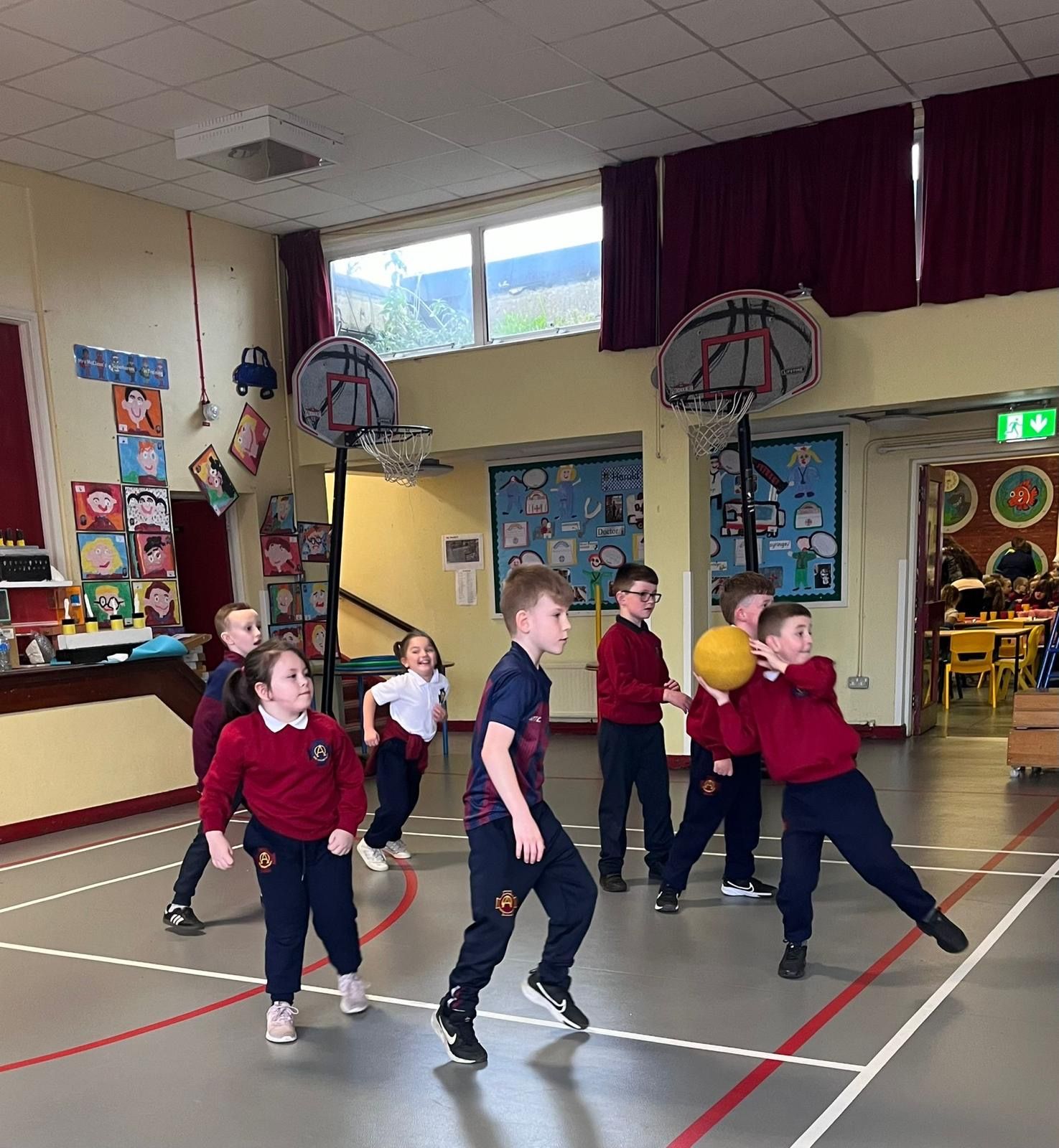 GREAT CRAIC: Pupils took part in workout sessions as part of the Big Healthy Breakfast Challenge