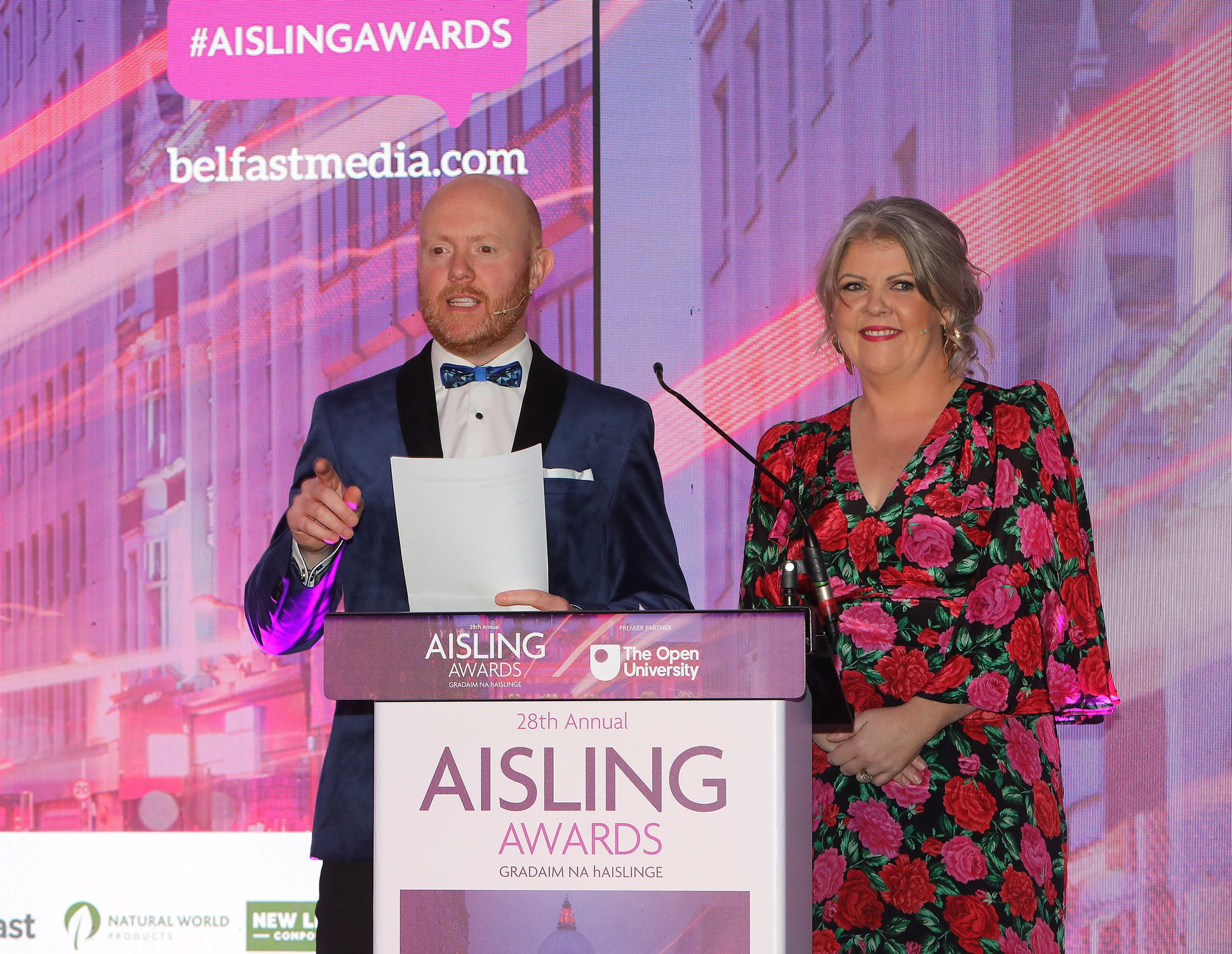 Aisling Awards hosts: Barra Best and Lynette Fay