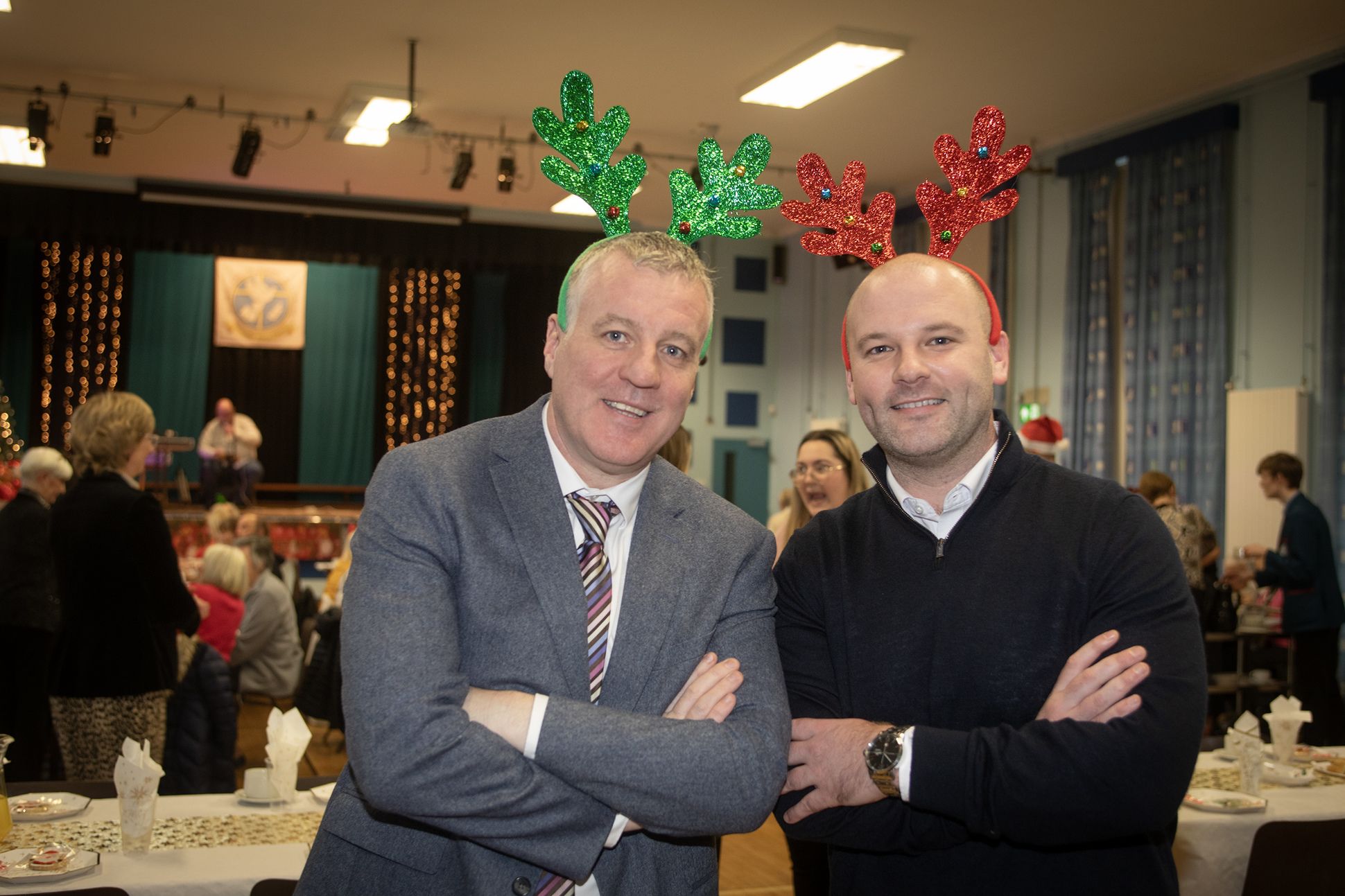 All Saints College Principal Damien Coyle and Terry McGuinness from Clonard Credit Union 
