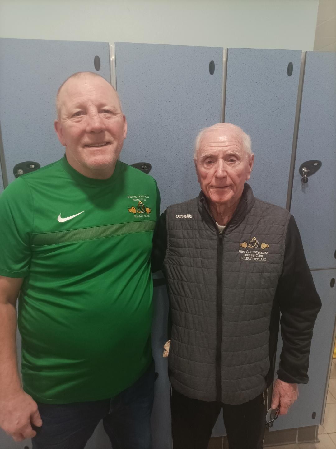 Eamonn Magee with his old coach, Patsy McKenna 