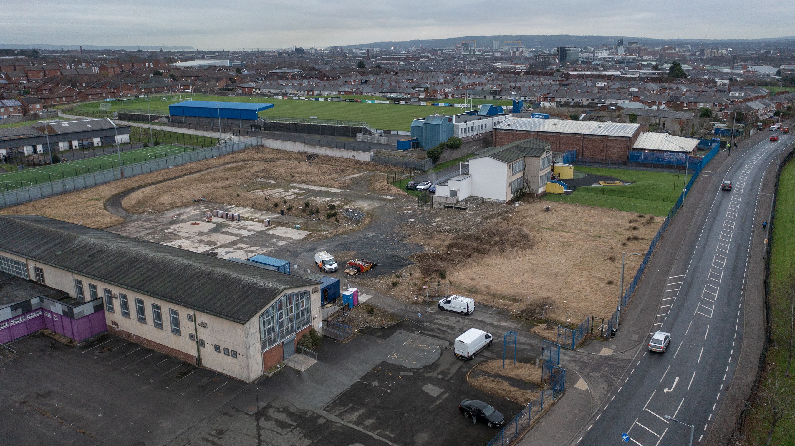 DEVELOPMENT: The former Belfast Metropolitan College campus site on the Whiterock Road