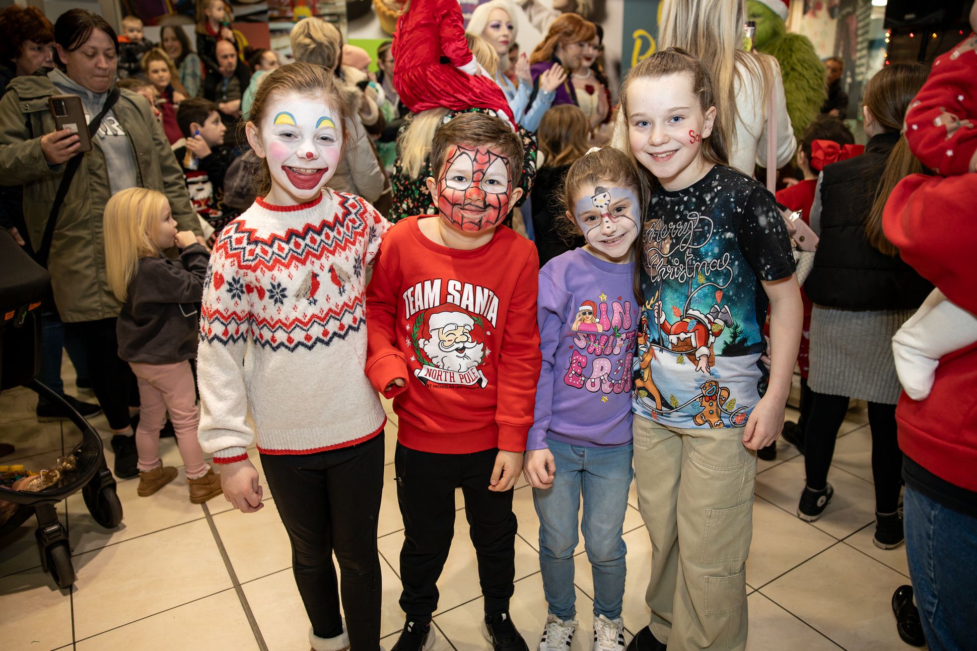 Éadaoin Devlin, Ethan Slowey, Luisne Devlin and Ella Slowey