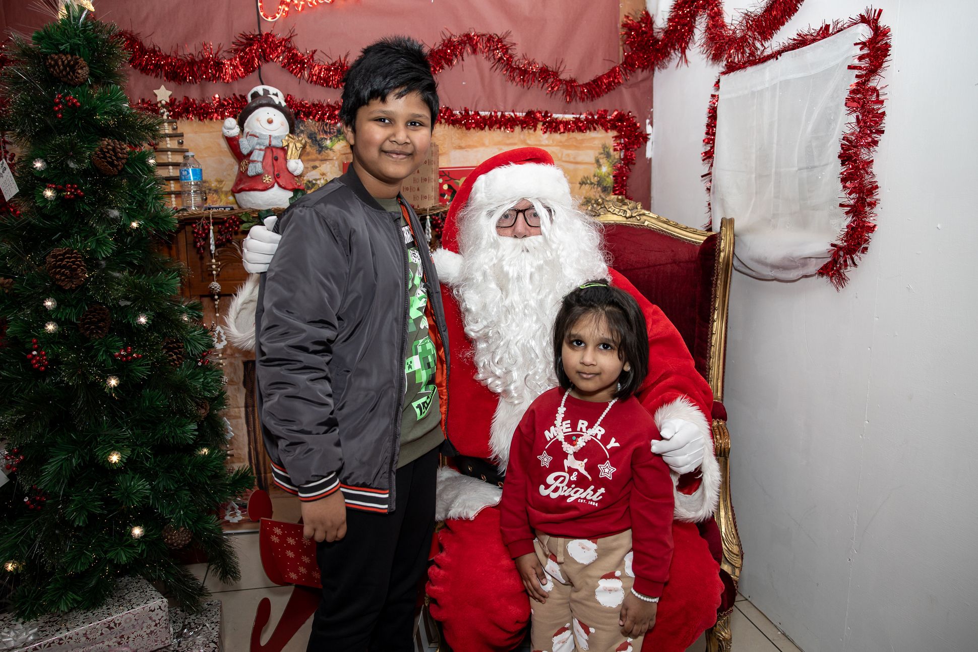 Ethan and Diana with Santa Claus