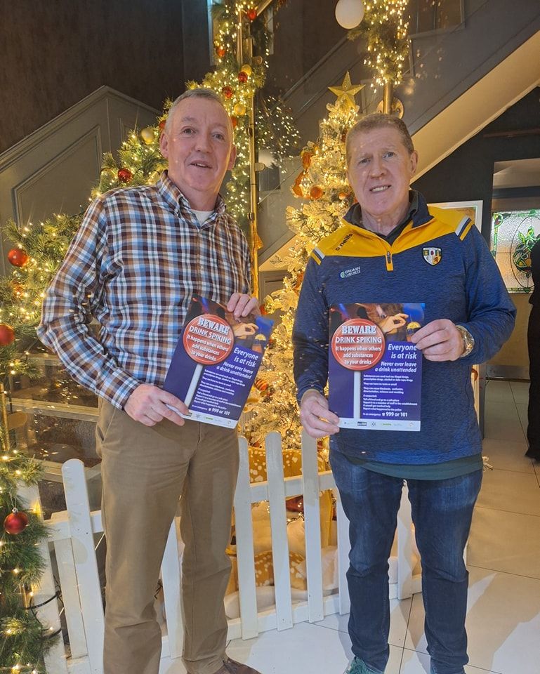 AWARENESS CAMPAIGN: Michael George from Upper Andersonstown Community Forum with John Bradley from Felons Club