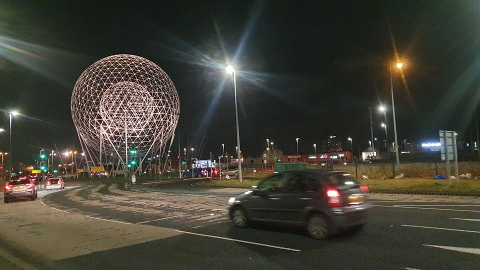 GATHERINGS: Broadway roundabout last night