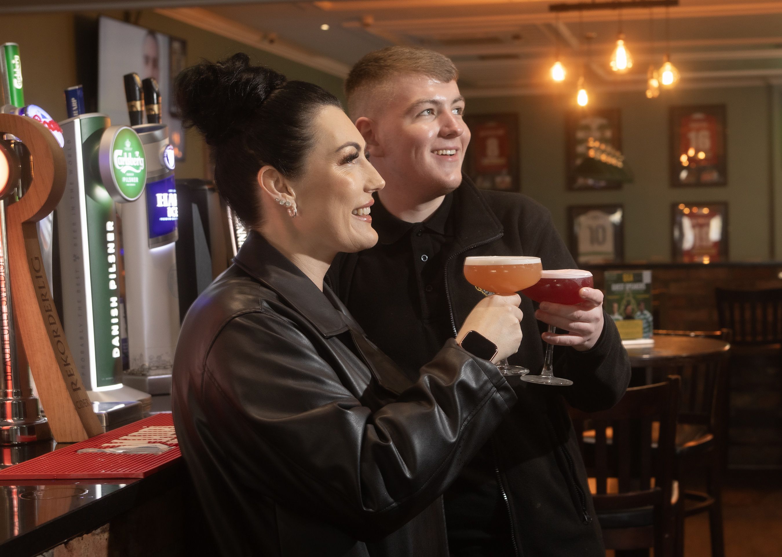 NEW VENTURE: Events Coordinator Katrina O’Reilly and Barman Daire Corbett 
