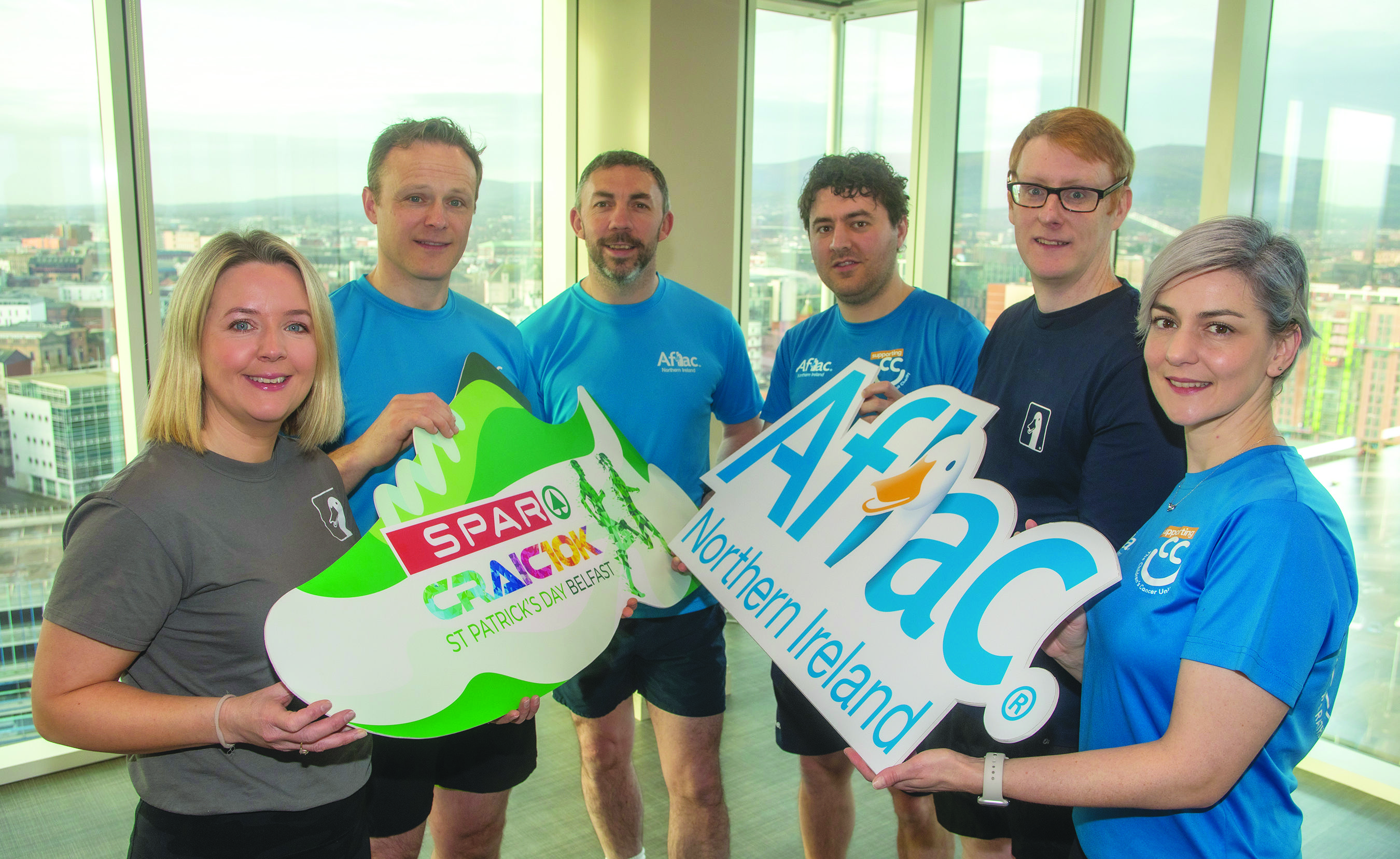 Members of staff at Aflac NI are gearing up for the SPAR Craic 10k
